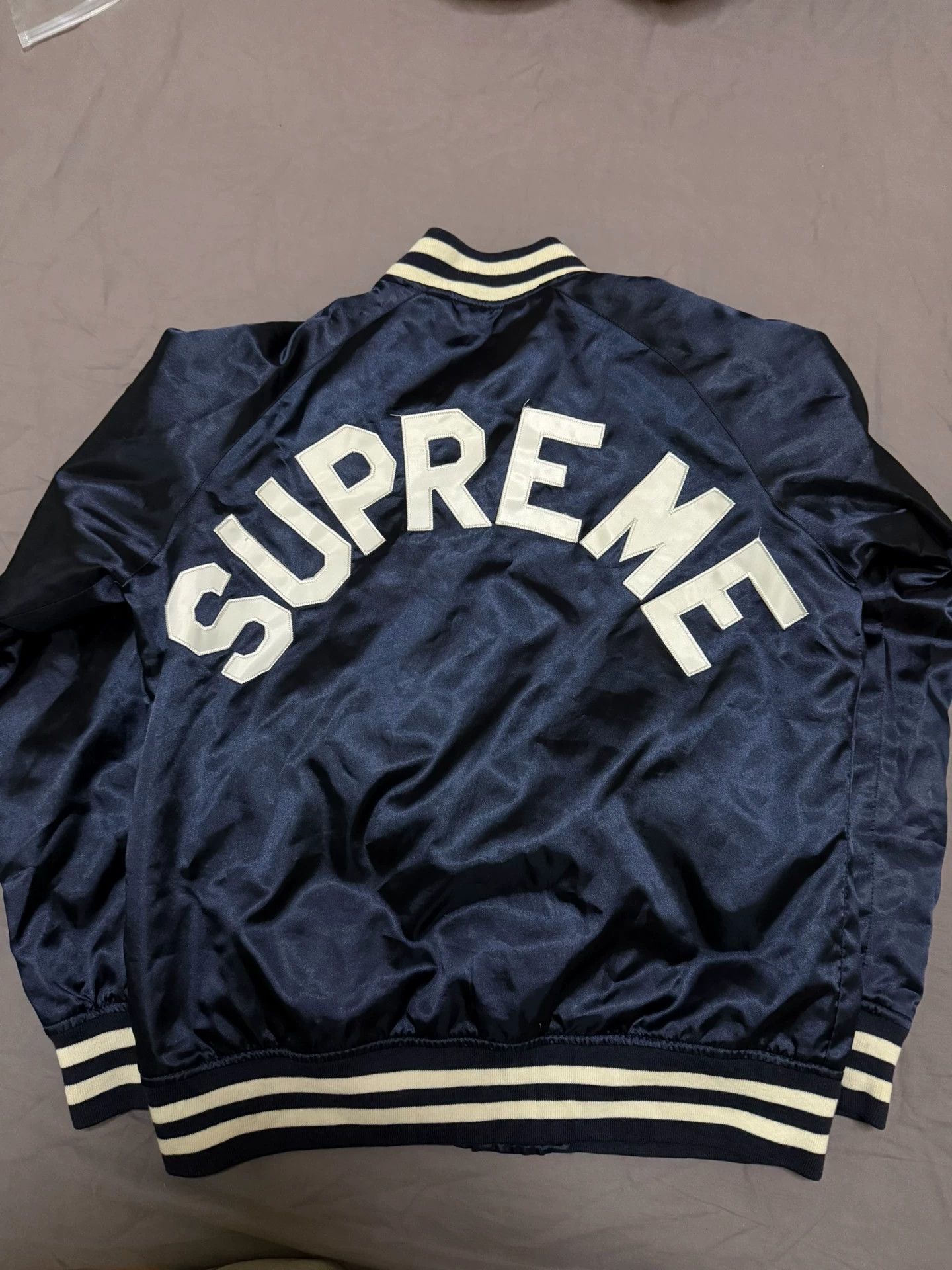 Supreme Supreme Satin Quilted Rose Bomber Jacket SS 2013 | Grailed