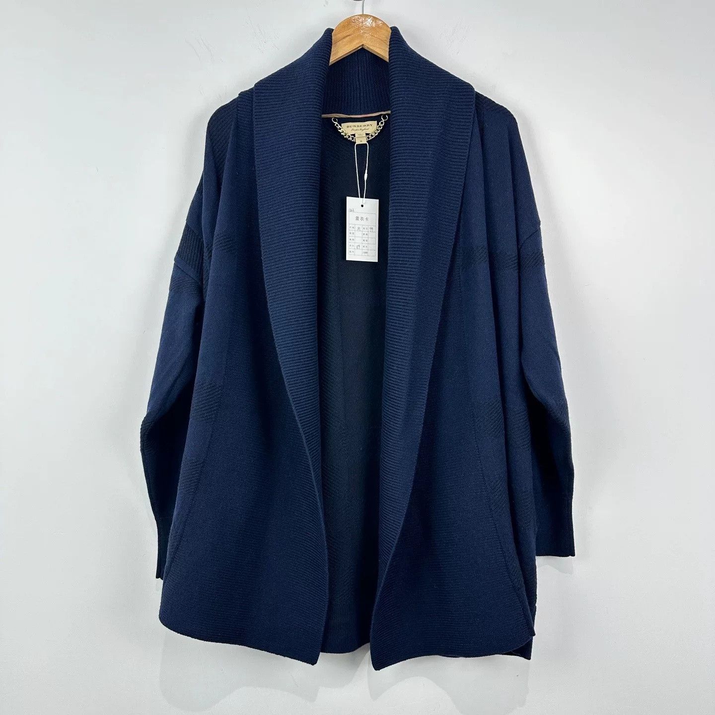 Burberry Burberry Blue Wool Knit Cardigan M Size US XXS / EU 40 - 1 Thumbnail