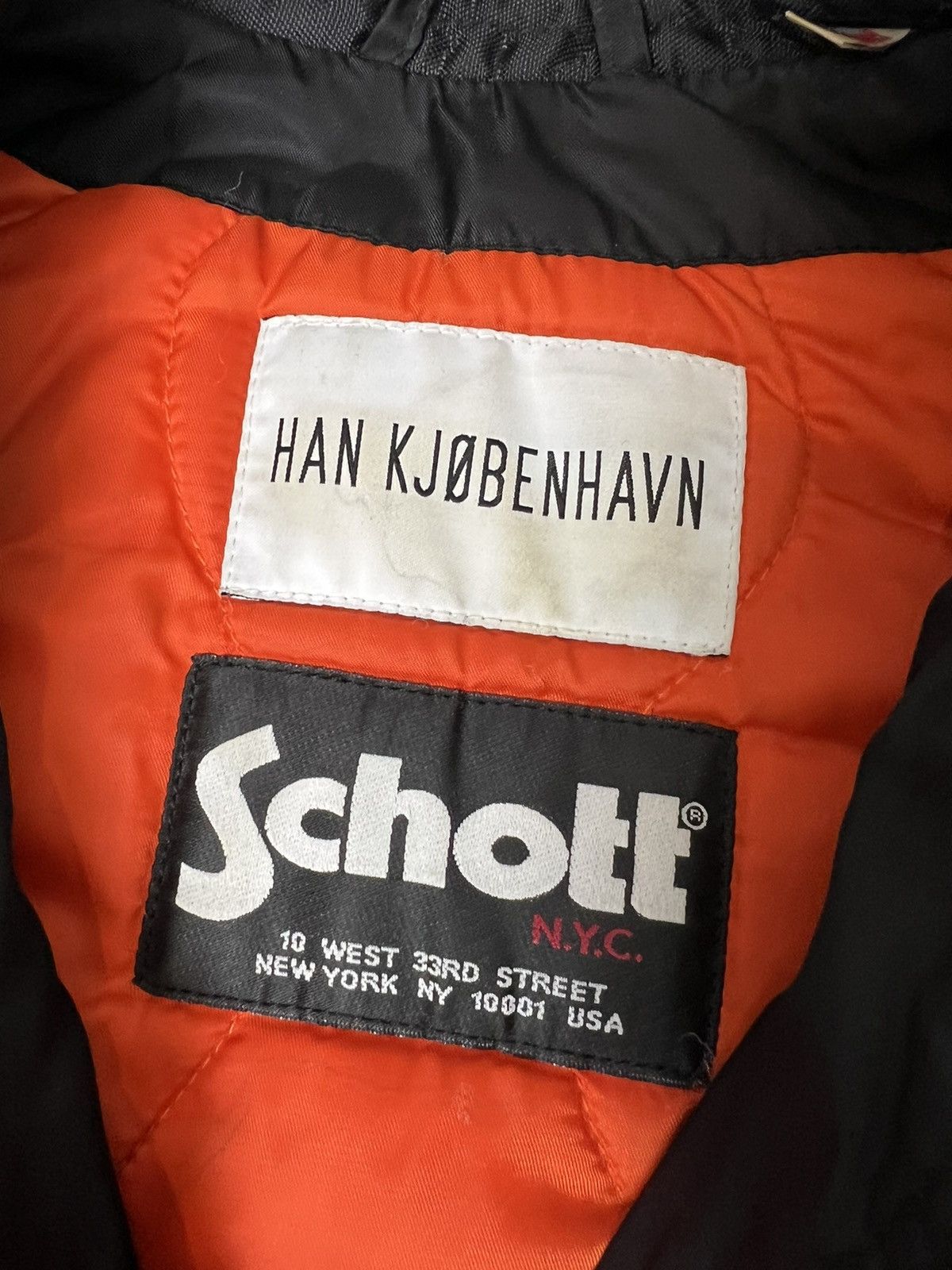 Han Kjobenhavn × Schott Schott x Han Kjøbenhavn patchwork MA-1 military jacket Size US L / EU 52-54 / 3 - 10 Thumbnail