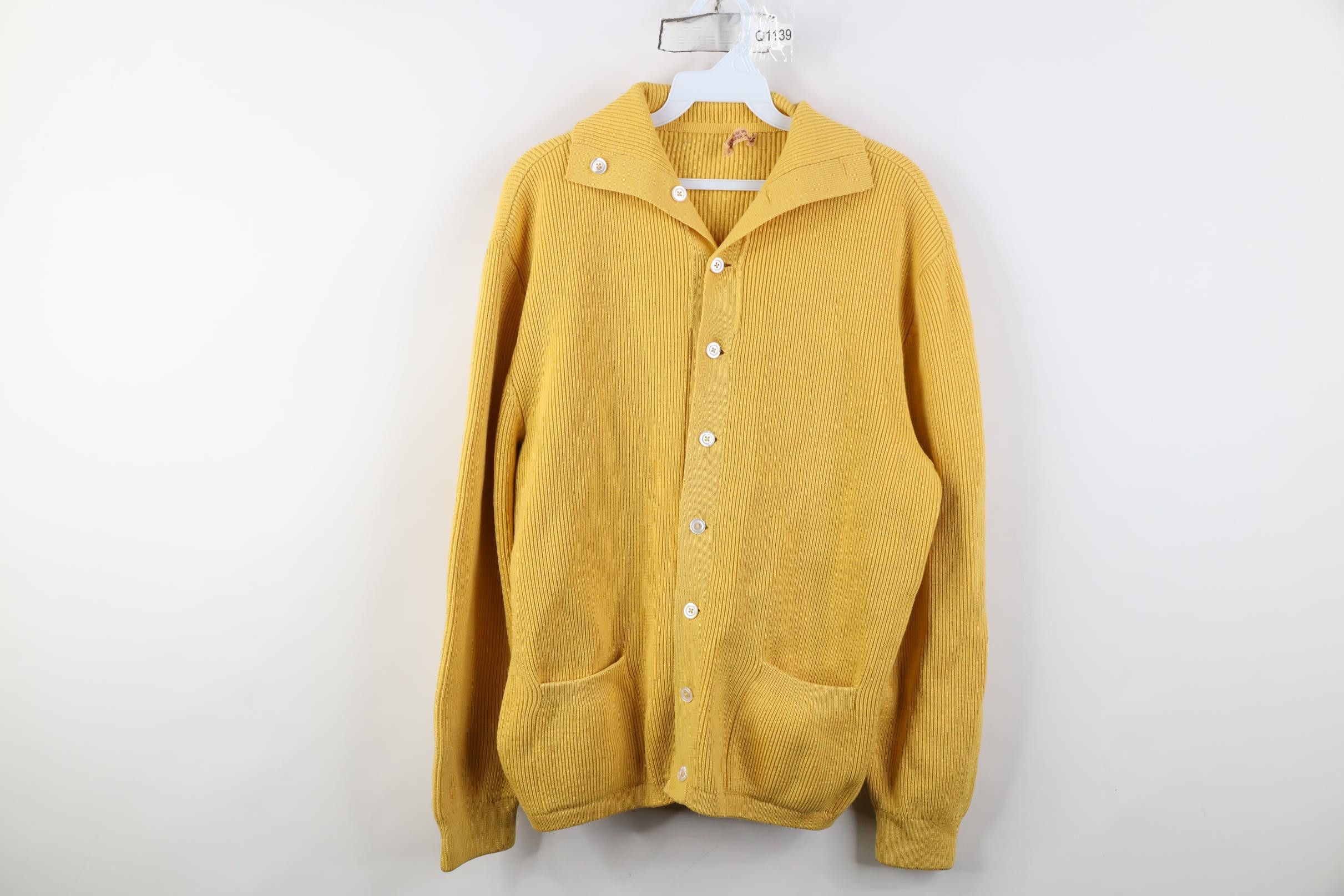 Vintage Vintage 50s 60s Lemmermayer Vienna Heavy Wool Ribbed Sweater Size US L / EU 52-54 / 3 - 1 Thumbnail