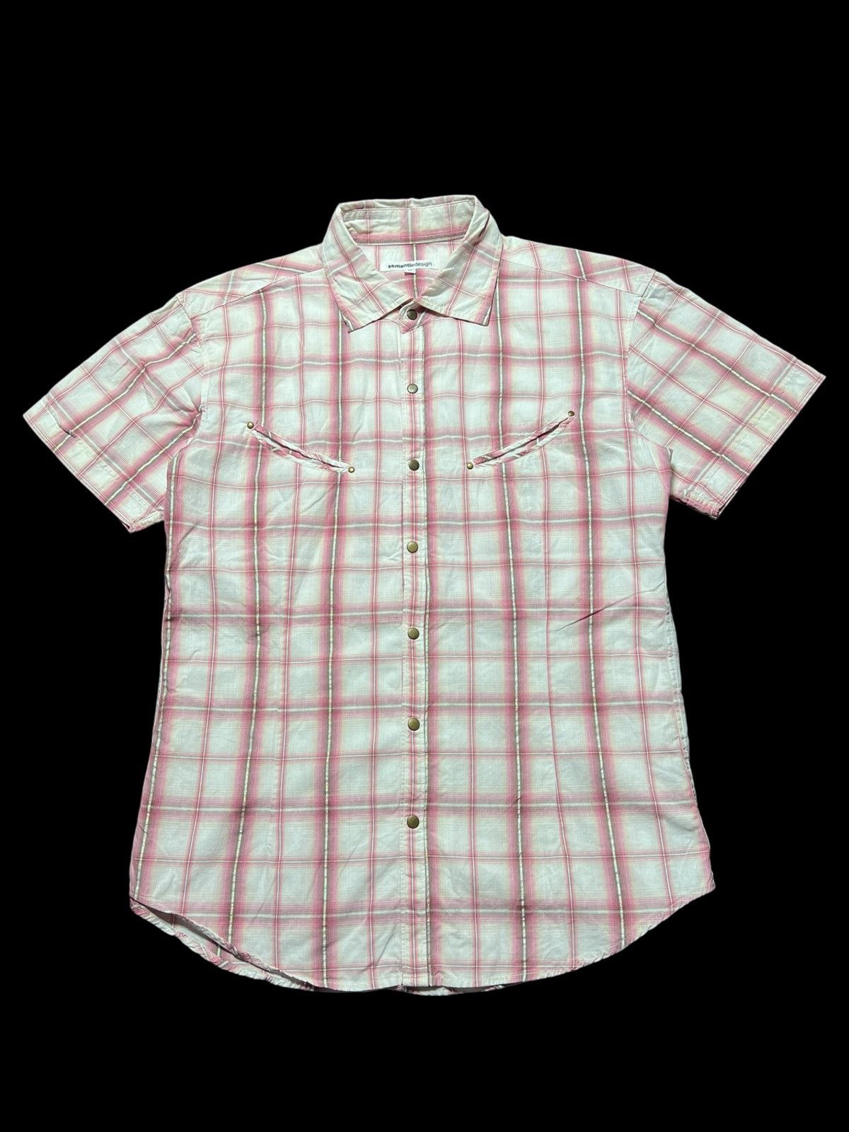 Japanese Brand Semantic Design Double Pocket Smile Shirt Size US M / EU 48-50 / 2 - 1 Thumbnail