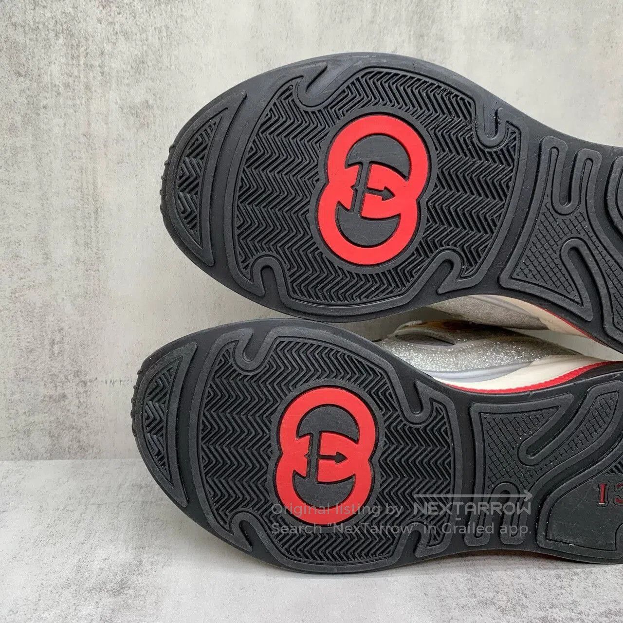 Gucci gucci ultrapace silver glitter sneakers size 37.5. Size US 7.5 / EU 40-41 - 8 Thumbnail