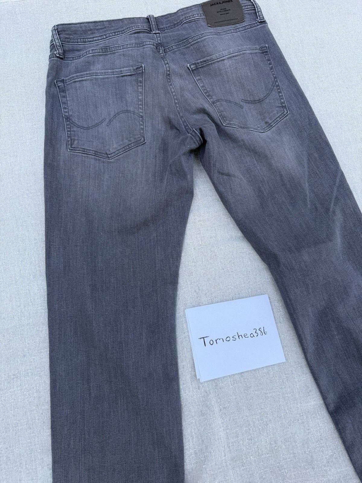 Jack & Jones Faded Grey Straight Jeans Size US 32 / EU 48 - 2 Thumbnail