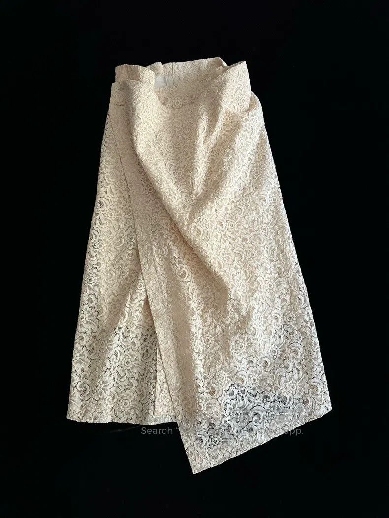 Comme des Garcons Comme Des Garcons size S Half-skirt cream lace one-piece a Size 23" - 6 Thumbnail