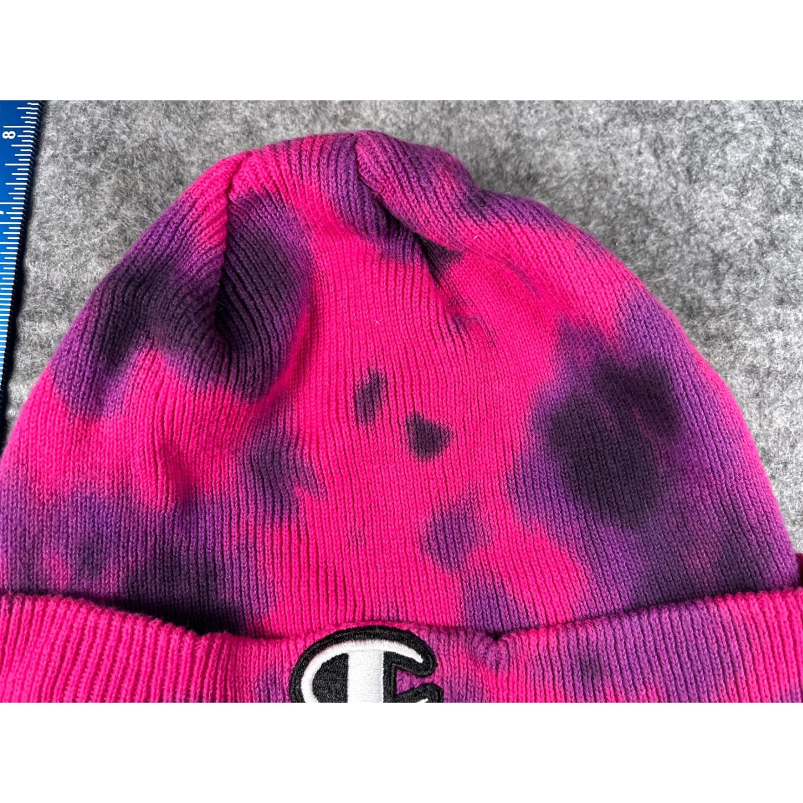 Champion Champion Headwear Beanie Adult One Size Pink Purple Tie Dye Knit Cotton Hat Mens Womens Unisex Winter Ski Cap Size ONE SIZE - 3 Thumbnail
