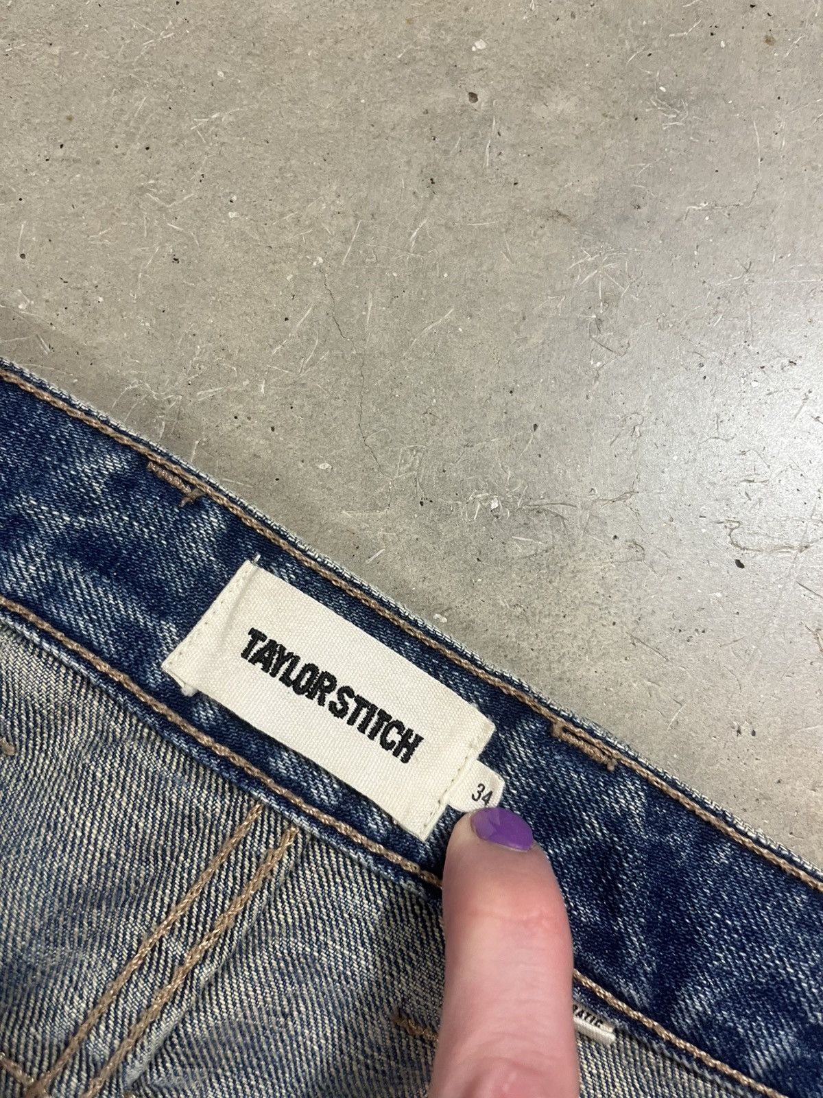 Taylor Stitch Taylor Stitch Slim Fit Selvedge Jeans Faded Blue 35x34 Size US 35 - 5 Thumbnail