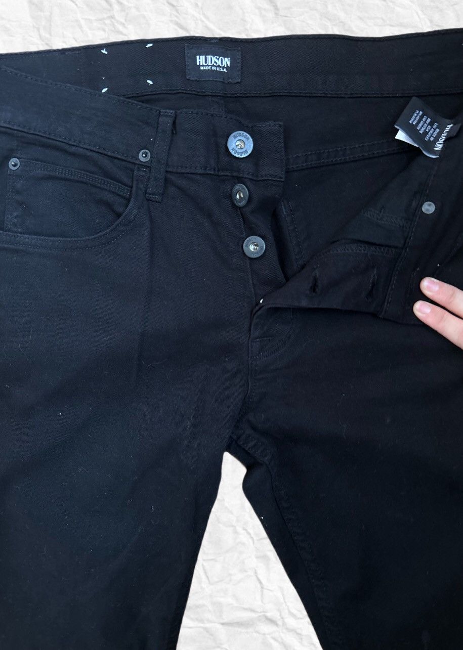 Hudson Hudson Byron Slim Straight Black Jeans Size US 31 - 3 Thumbnail