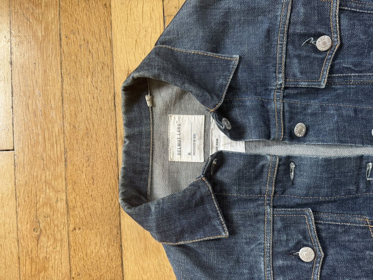 Helmut Lang 1999 Helmut Lang Cropped Cuff Denim Jacket Size US M / EU 48-50 / 2 - 3 Thumbnail