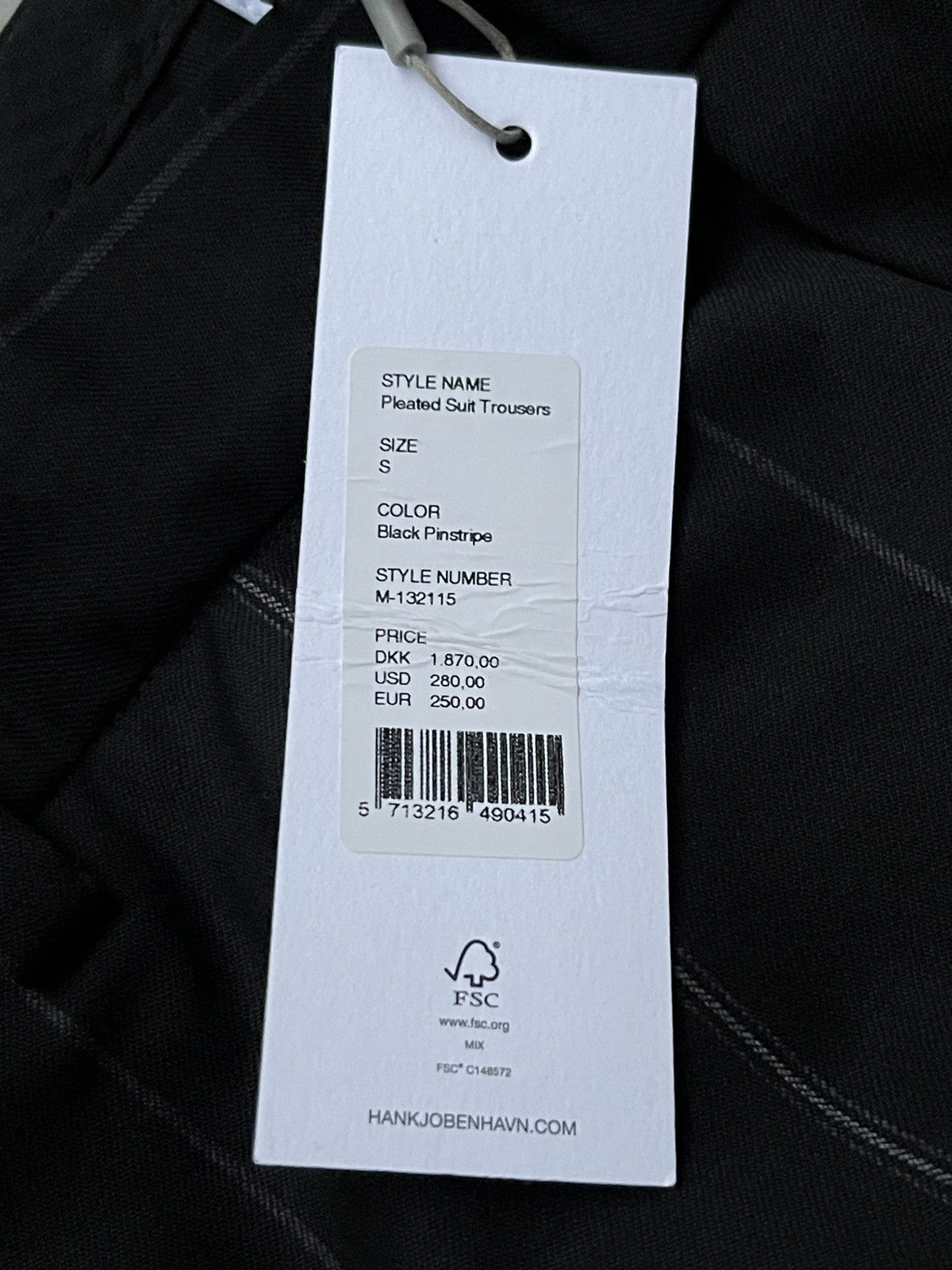 Han Kjobenhavn !DS! AW22 Han Kjobenhavn Pleated Suit Black Track Trousers Size US 32 / EU 48 - 25 Thumbnail