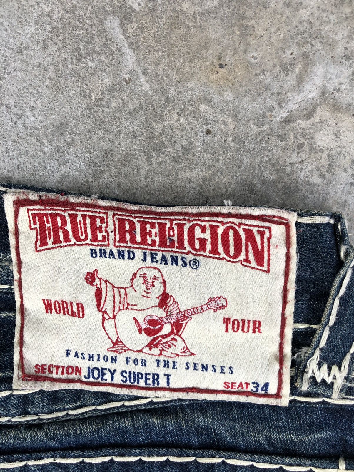 True Religion Vintage True Religion Mini Flared White Stitch Distressed Size US 31 - 15 Thumbnail