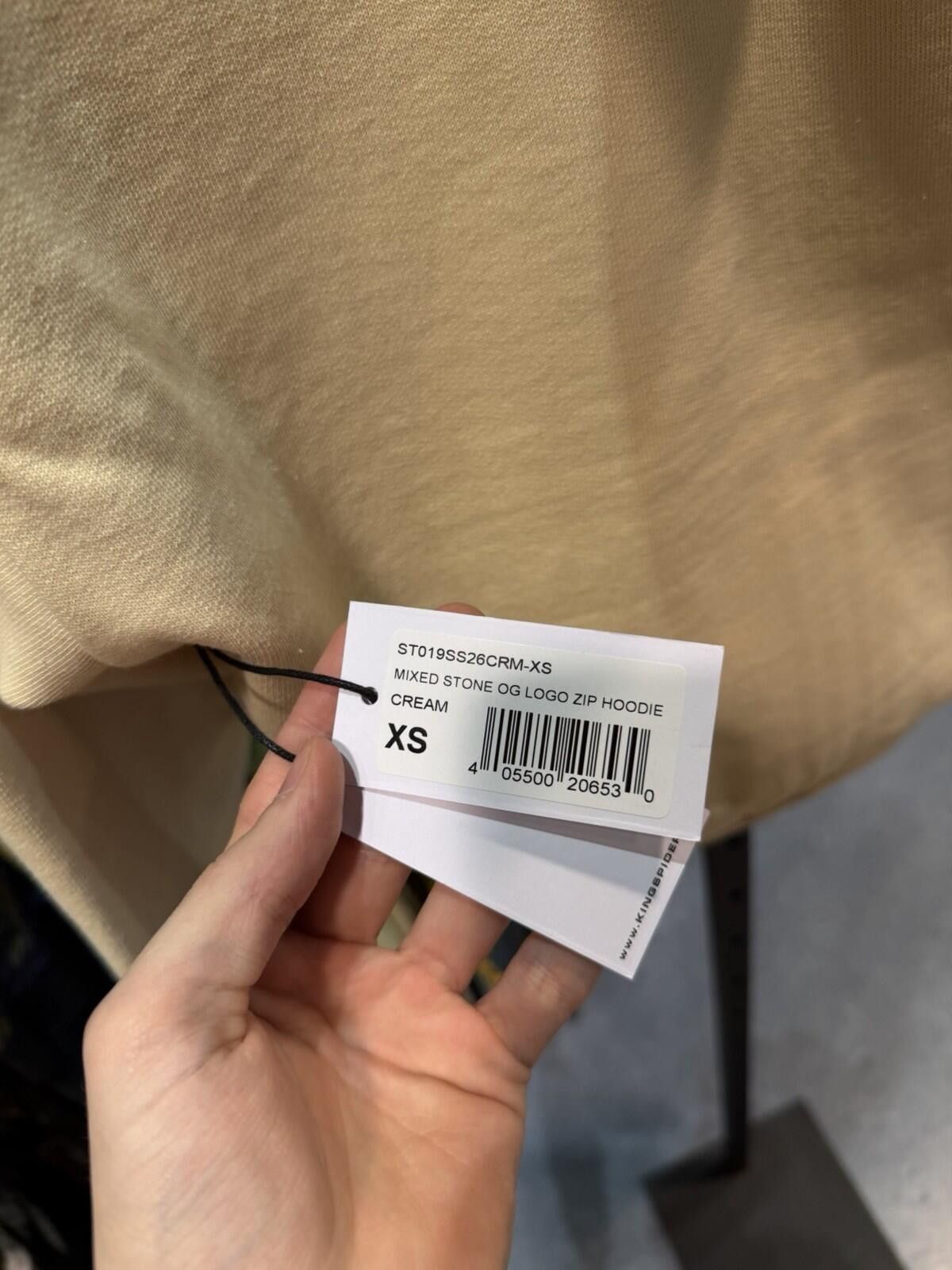 Sp5der Sp5der Cream Stone Zip Up Hoodie Size (XS) 2026 Size US XS / EU 42 / 0 - 11 Thumbnail