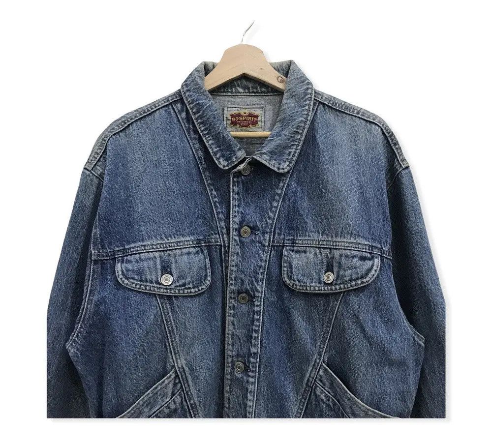Japanese Brand Bj Spirit Trucker Denim Jacket Size US M / EU 48-50 / 2 - 2 Thumbnail
