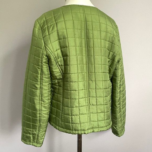 Vintage Vintage Silk Quilted Cropped Light Jacket - Medium Size M / US 6-8 / IT 42-44 - 10 Thumbnail