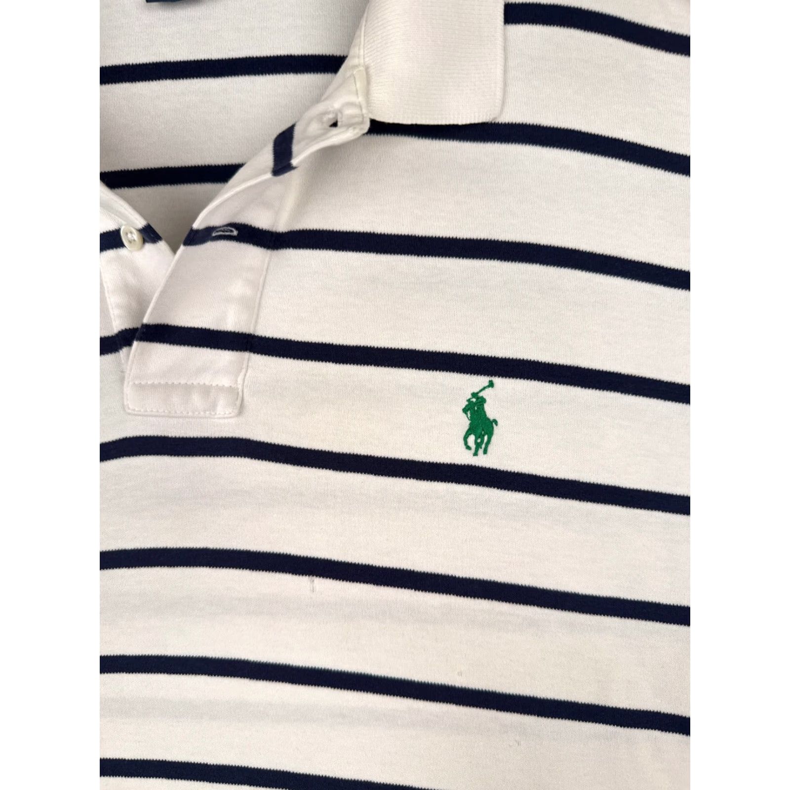 Ralph Lauren VINTAGE Polo Ralph Lauren Shirt Men Large White Blue Stripe 100% Cotton Read Size US L / EU 52-54 / 3 - 6 Thumbnail