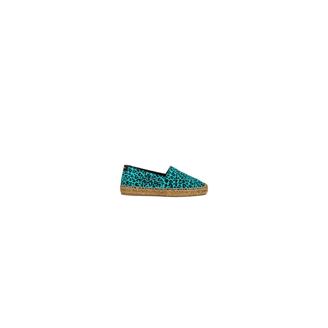 Saint Laurent Paris o1s1wg110126 605951 Espadrilles in Aqua Blue & Black Size US 8 / EU 41 - 1 Thumbnail