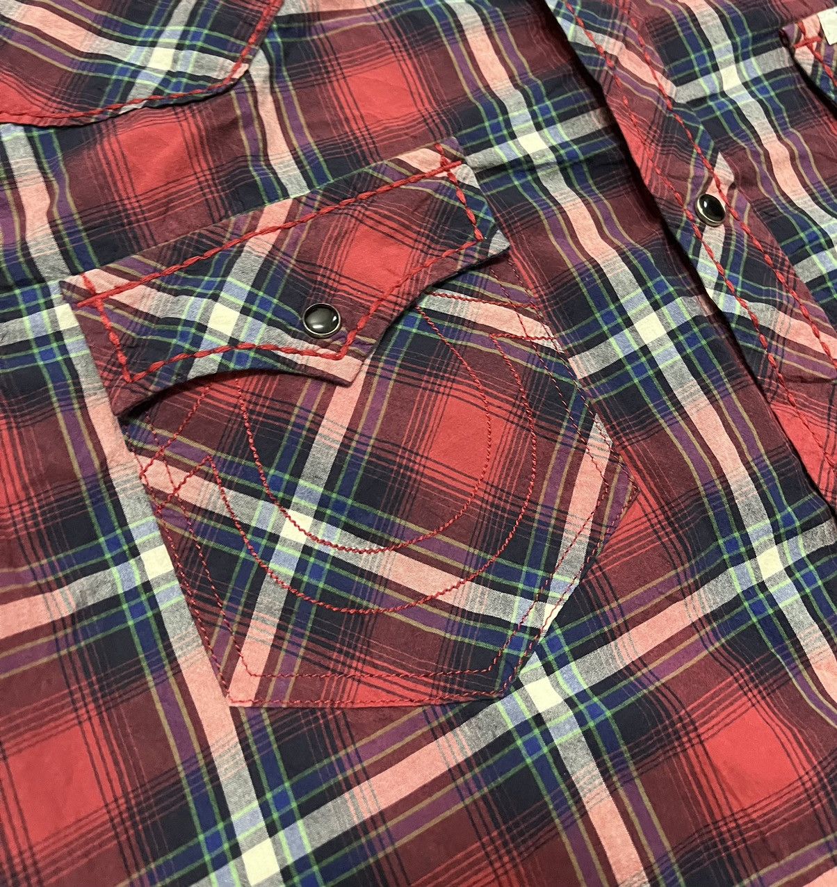 True Religion TRUE RELIGION Western Flannel Rare Button Up Shirt Size US XL / EU 56 / 4 - 5 Thumbnail