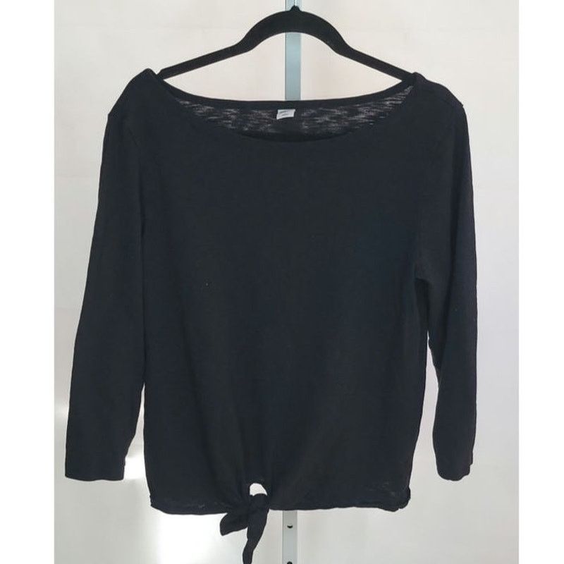 Old Navy Black Old Navy Knitted Sweat Top Size L Size L / US 10 / IT 46 - 1 Thumbnail