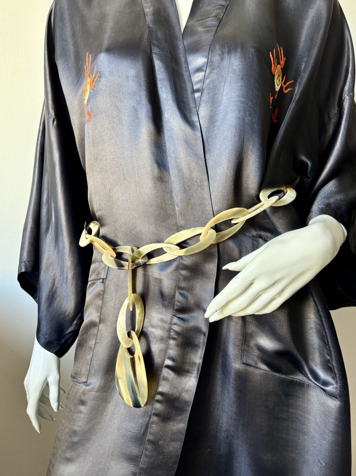 Other Silk chinese kimono dress hand embroidery vintage Size M / US 6-8 / IT 42-44 - 7 Thumbnail