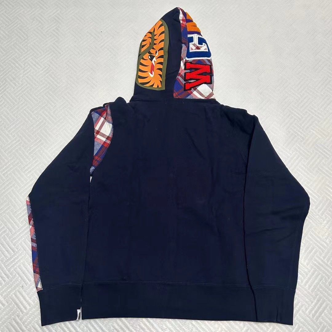 Bape BAPE CHECK SHARK FULL ZIP HOODIE Size US M / EU 48-50 / 2 - 2 Thumbnail