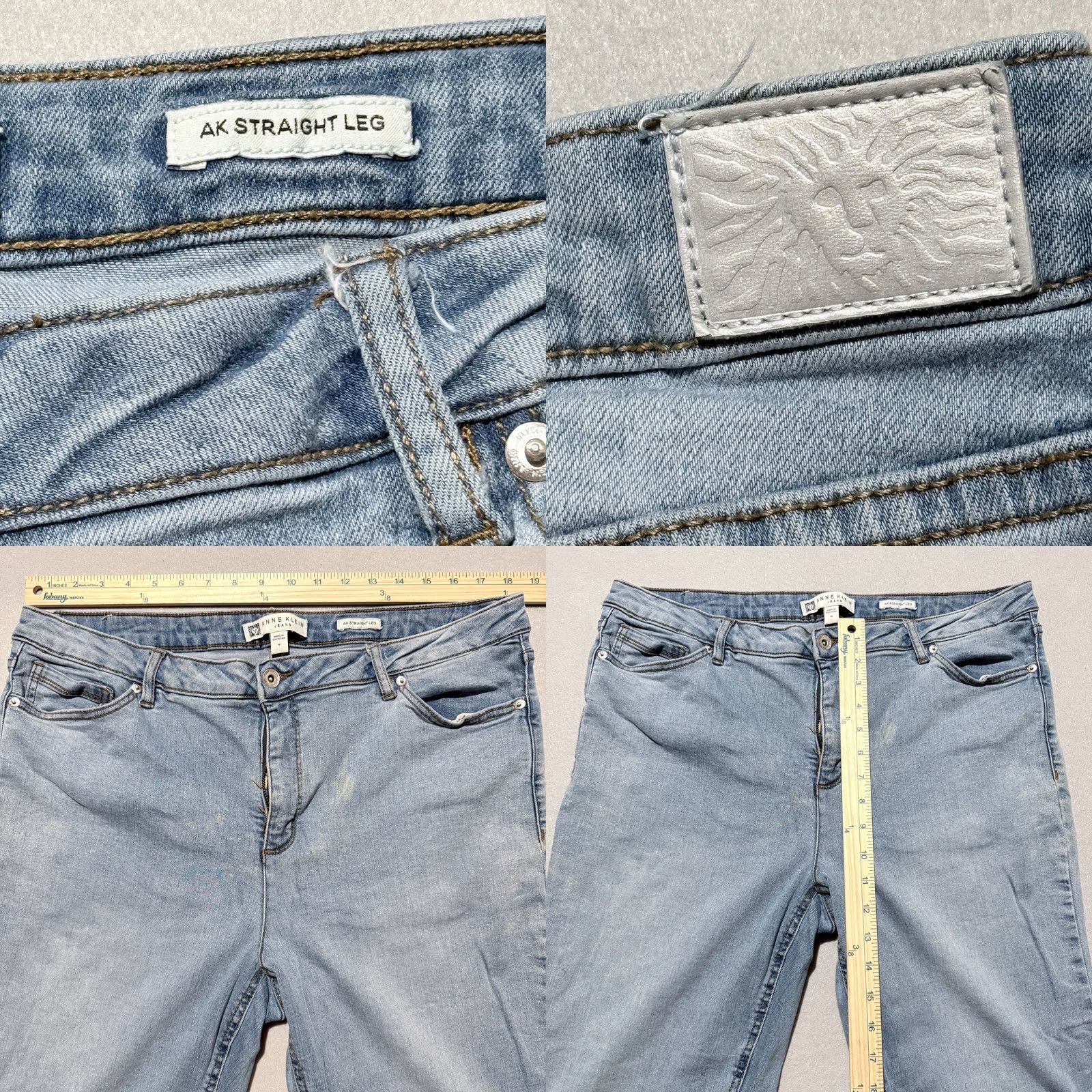 Anne Klein Anne Klein Jeans Women's Blue Denim Light Wash High-Rise 16 Jeans Size 38" / US 16 / IT 52 - 9 Thumbnail