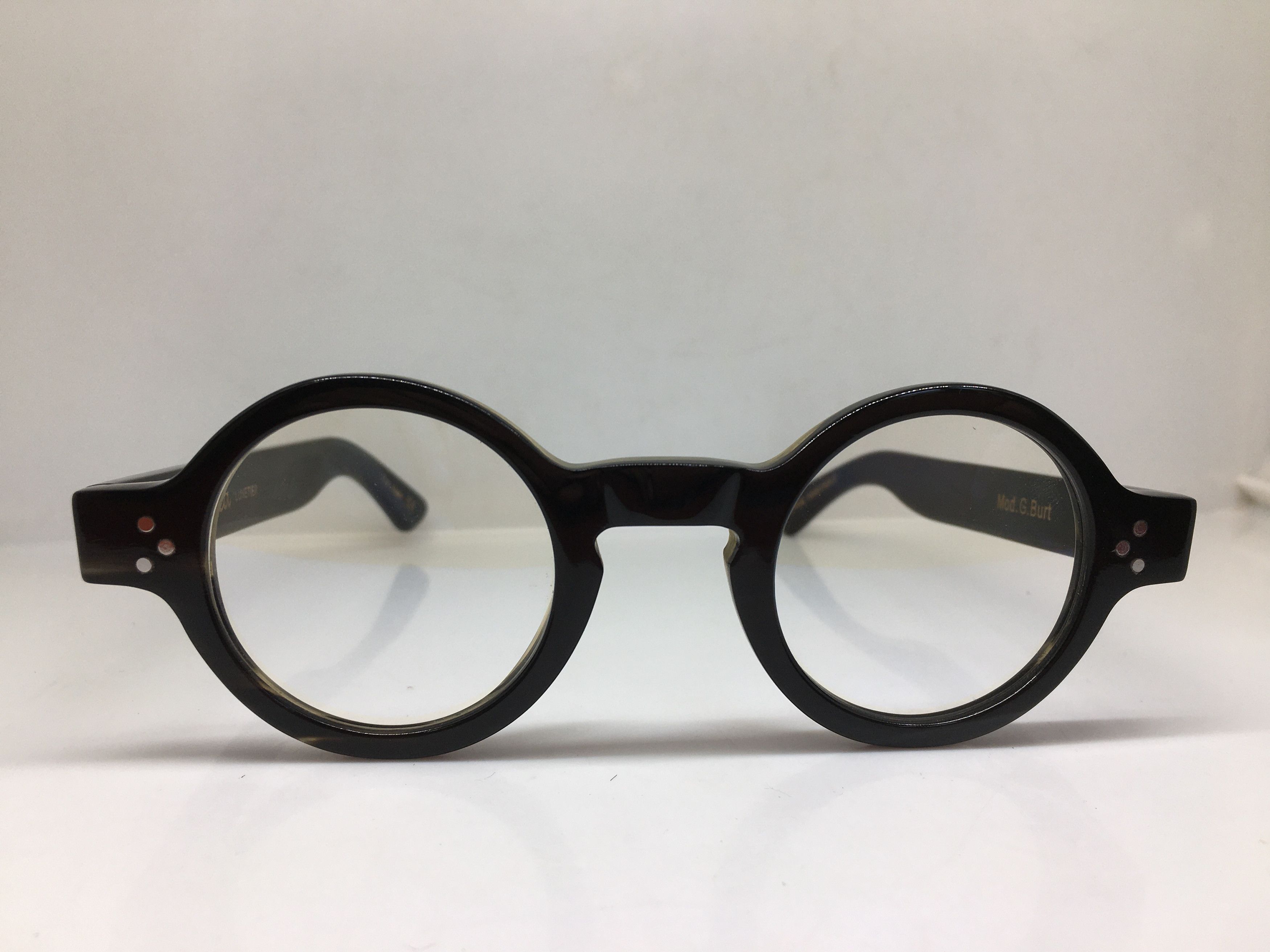 Lesca Lunetier Lesca Lesca Lunetier Genuine Horn G Burt Eyeglasses  
