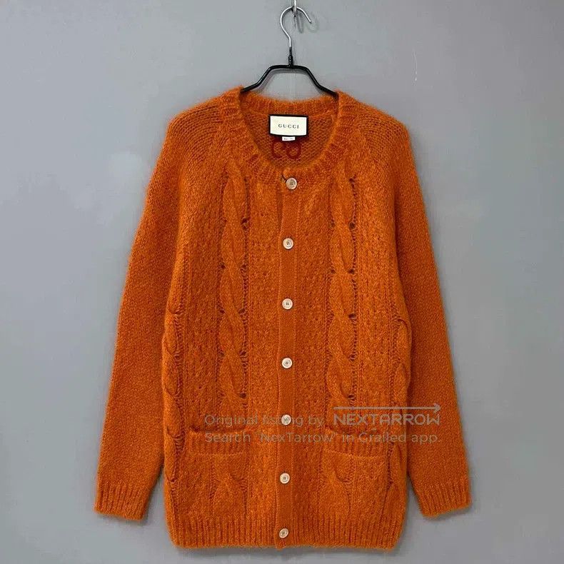 Gucci Gucci Logo Mahai wool knitted cardigan on the back coat Size M / US 6-8 / IT 42-44 - 1 Thumbnail