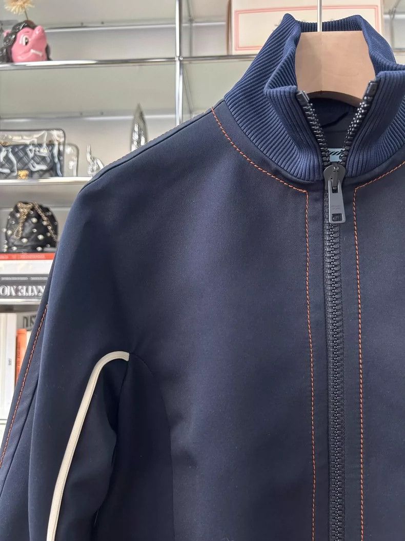 Prada prada 8-point sleeve dark blue casual zip jacket 2504-Nexta Size XS / US 0-2 / IT 36-38 - 3 Thumbnail