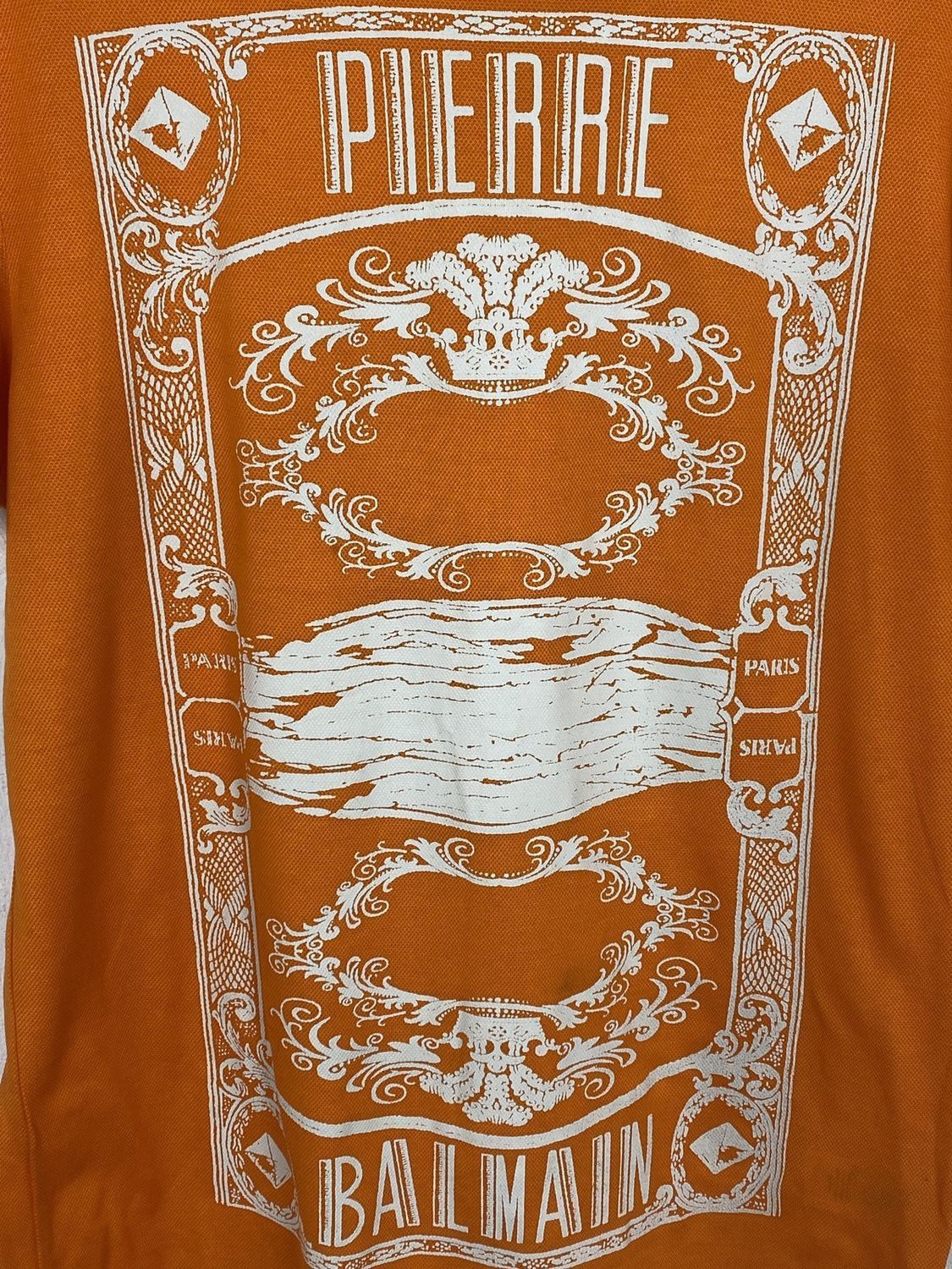 Balmain Pierre Balmain Paris Ornament Card Logo T-Shirt Size US M / EU 48-50 / 2 - 2 Thumbnail
