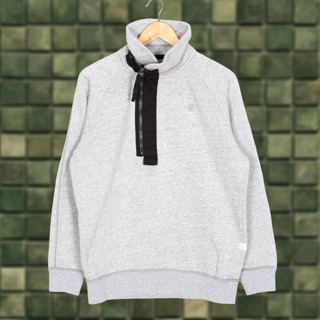 G-Star G-Star EMPRAL Zip Neck Pullover Sweatshirt Men L Grey VR3422 Size US L / EU 52-54 / 3 - 1 Thumbnail