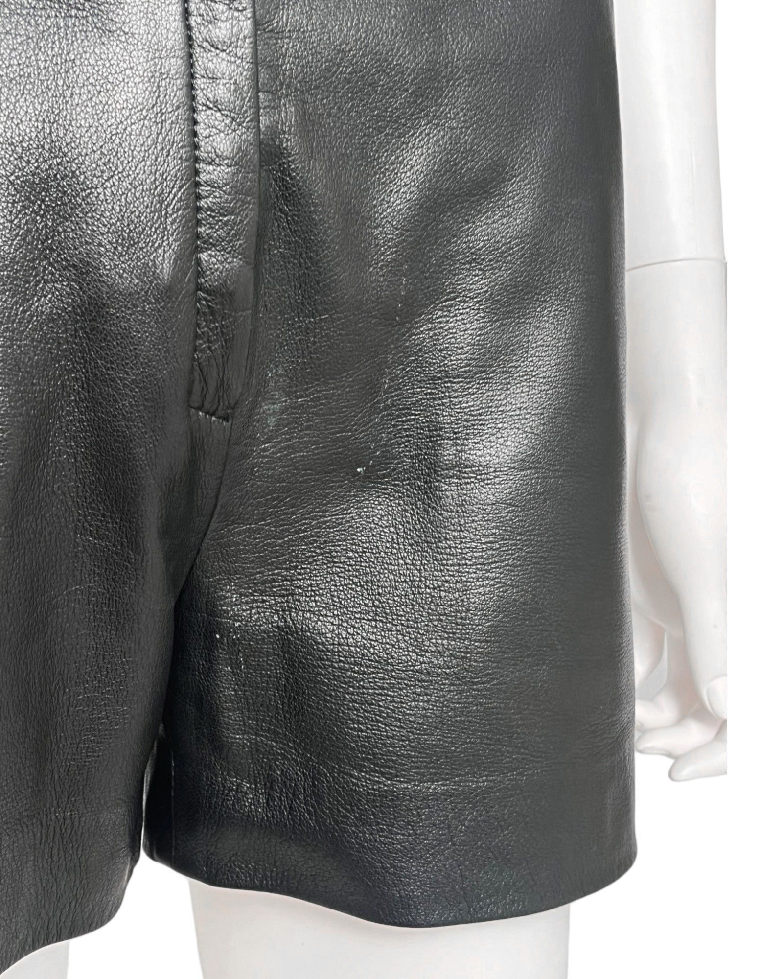 Maison Margiela S/S 2015 Leather Black Shorts Size 28" / US 6 / IT 42 - 5 Thumbnail