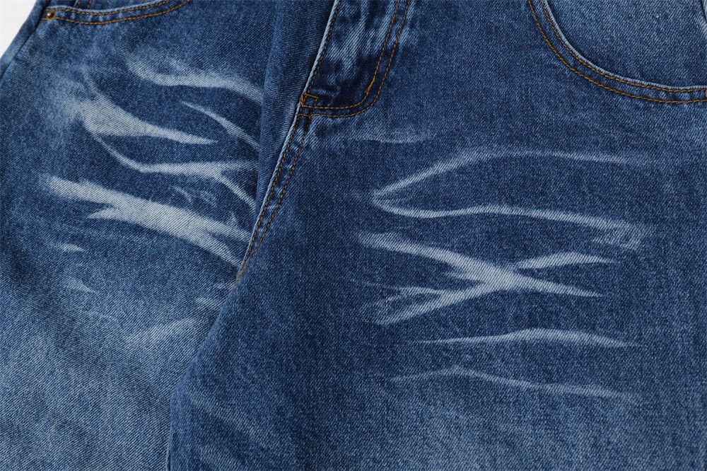 Japanese Brand × Jean American street loose ripple wide-leg washed scimitar jeans Size US 32 / EU 48 - 6 Thumbnail