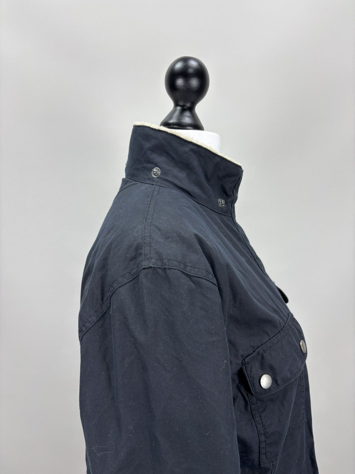 Barbour Womens waxed jacket Barbour Carribena Size 10 Color Blue Size L / US 10 / IT 46 - 6 Thumbnail