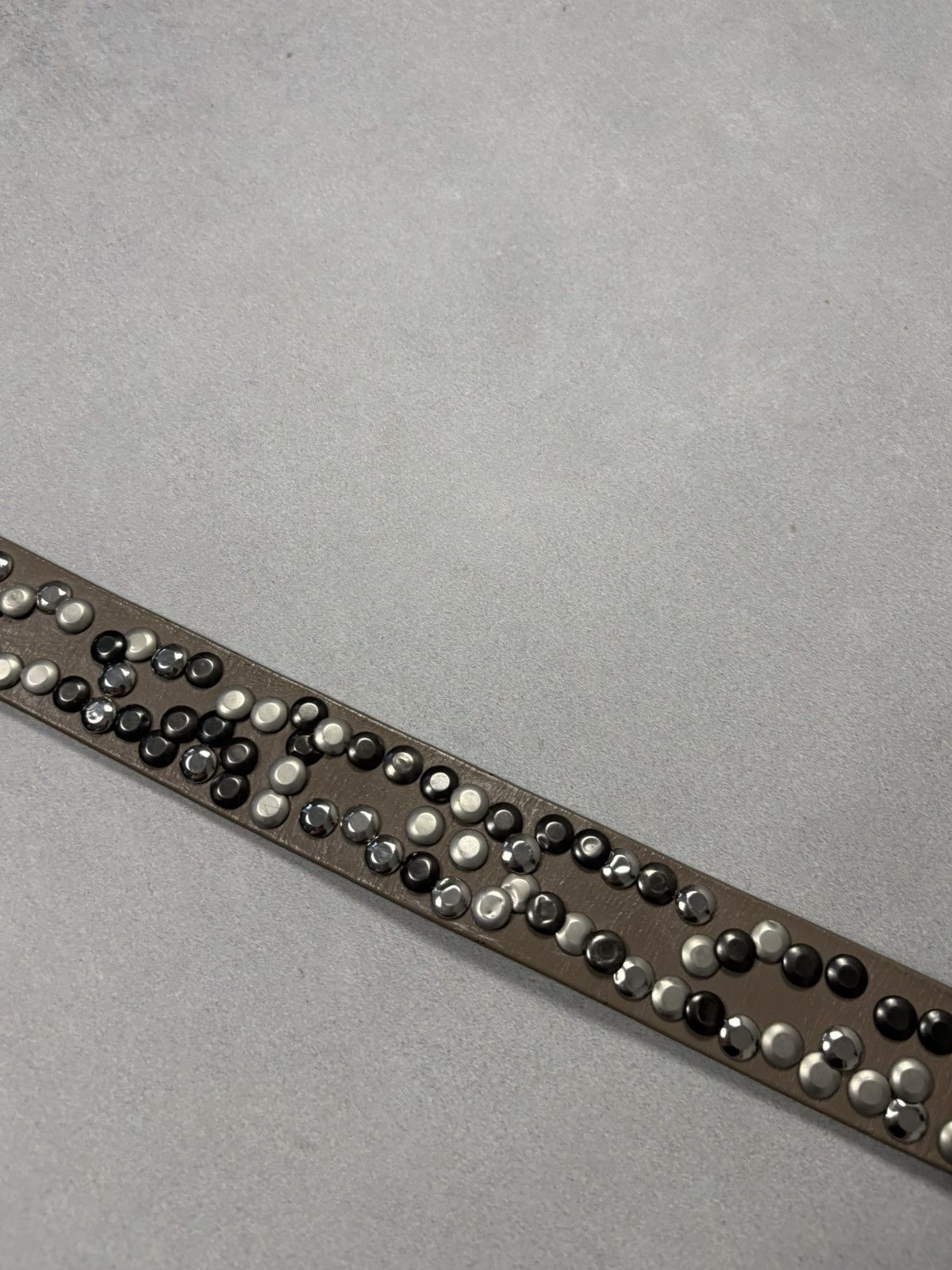 Hysteric Glamour Vintage Leather Belt Style Metal Parts Rhinestones Style Wit Size ONE SIZE - 8 Thumbnail
