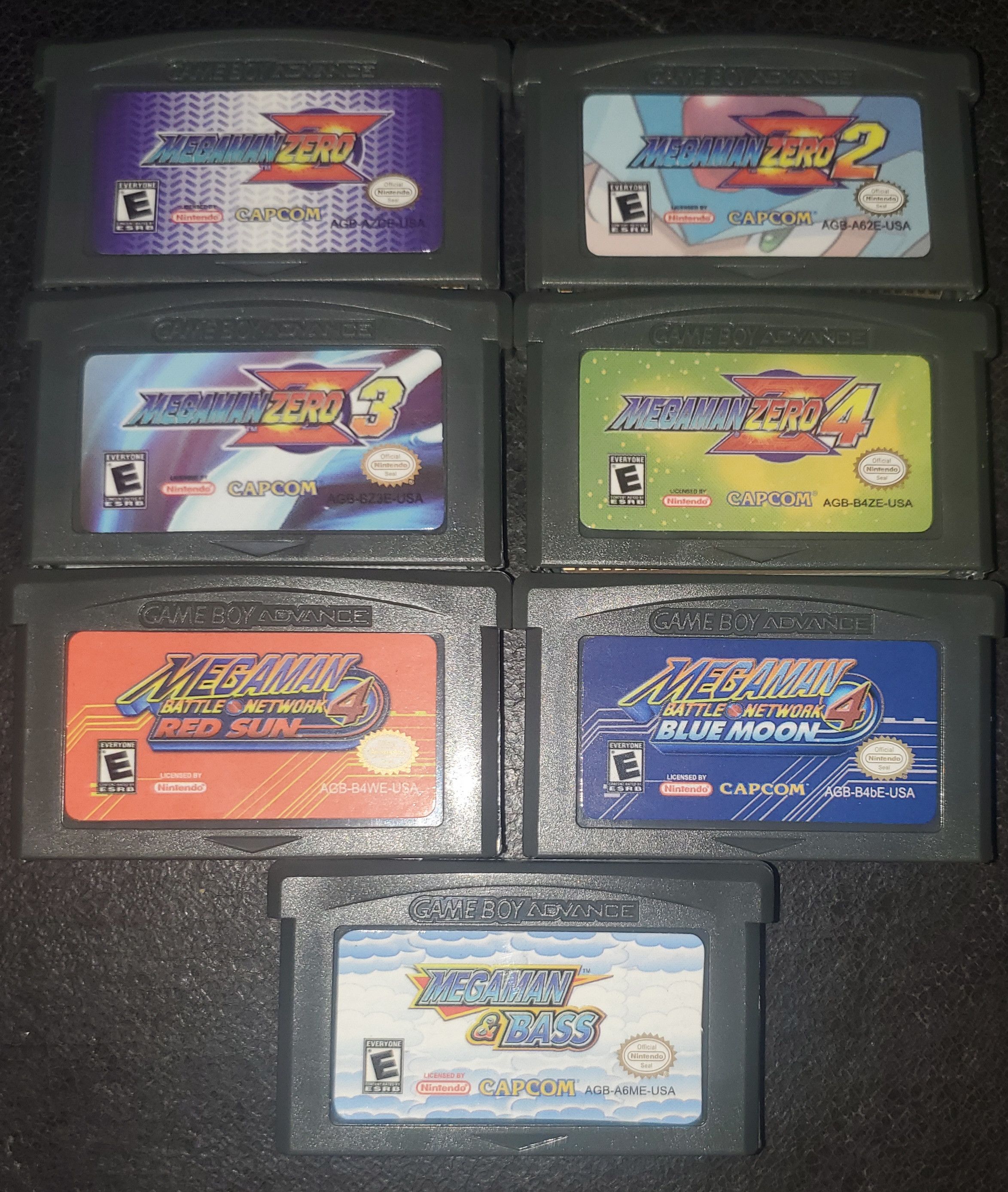 Nintendo Mega Man Zero 1 2 3 4 Battle Network Bass GBA Video Game Size ONE SIZE - 1 Thumbnail