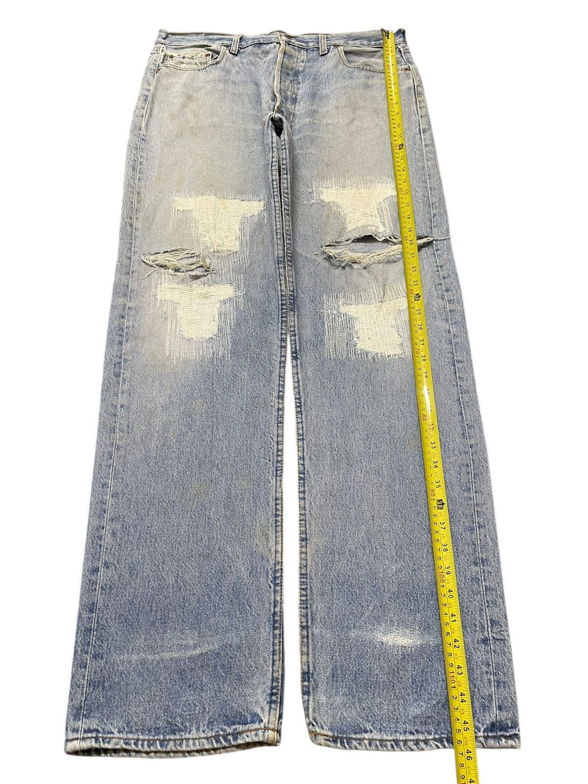Levi's Vintage 90s Levis 501 Faded Wash Distressed Baggy Jeans Size US 36 / EU 52 - 12 Thumbnail