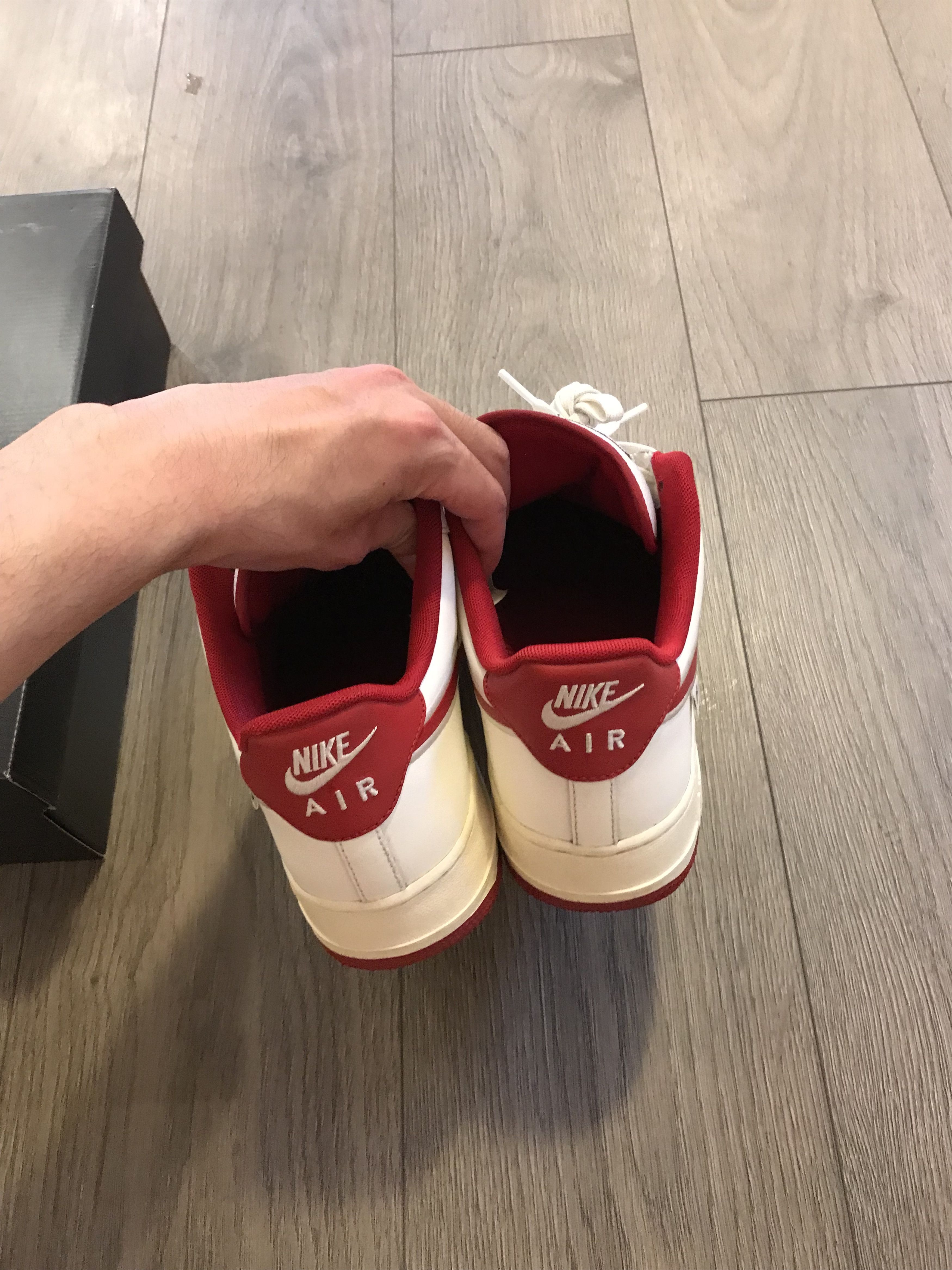 Nike Air Force One '07 Sail Gym Red Coconut Milk Size US 12 / EU 45 - 5 Thumbnail