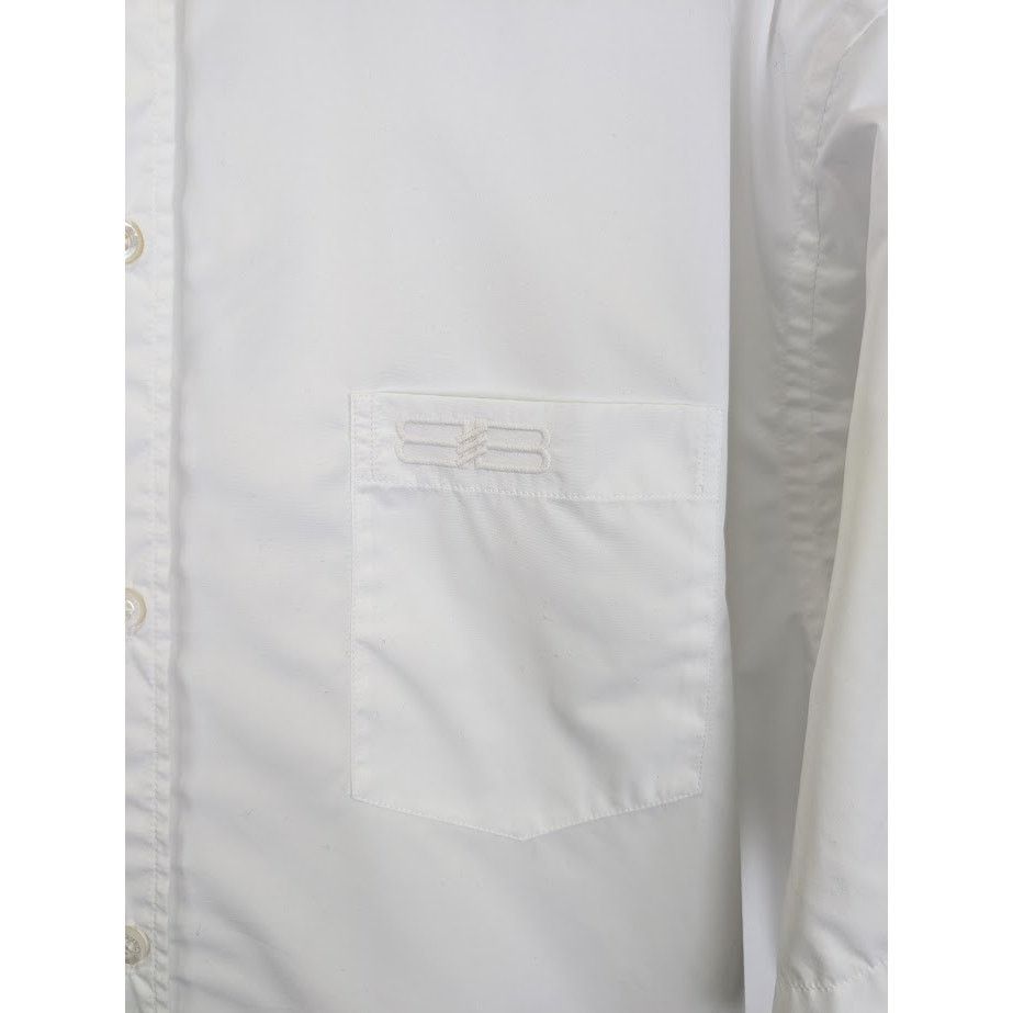Balenciaga o1rshd1 Q:2 / Technical Poplin S/S Large Fit Shirt in White Size US S / EU 44-46 / 1 - 4 Thumbnail
