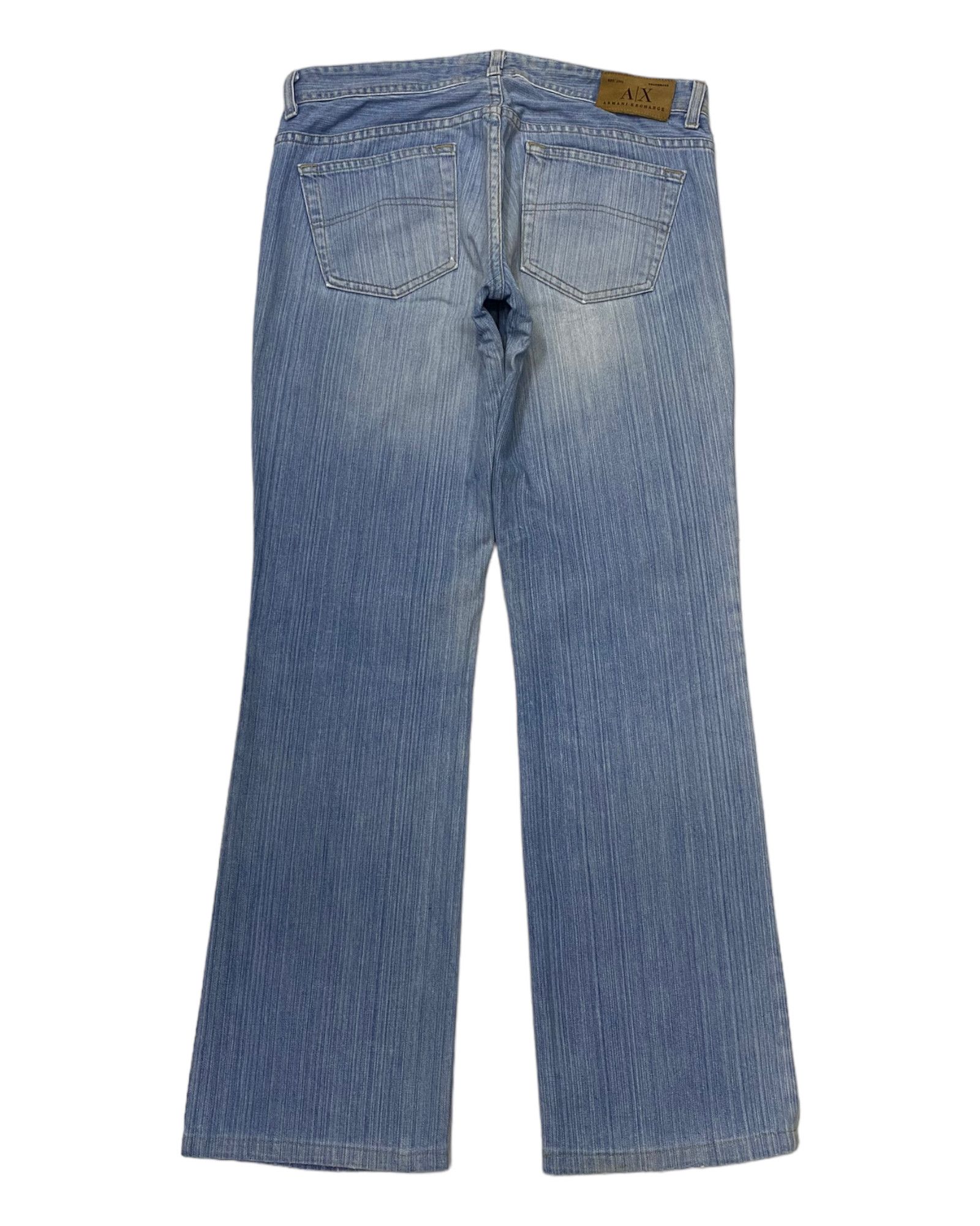 Armani Exchange Armani Exchange Bootcut Low Rise Distress Denim Jeans Size 32" / US 10 / IT 46 - 2 Thumbnail