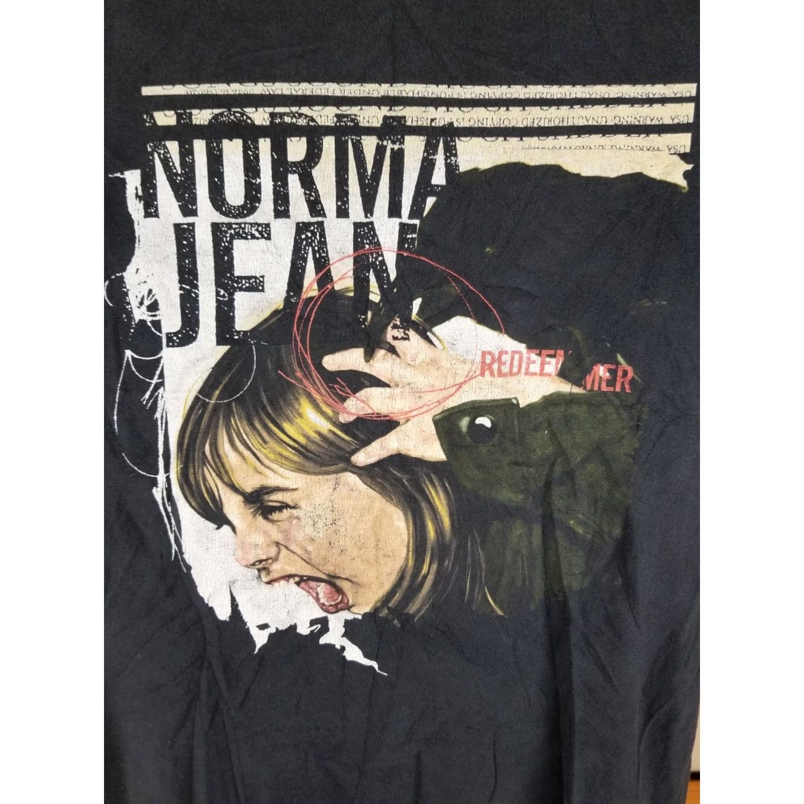 Hanes VINTAGE Y2K NORMA JEAN METALCORE REDEEMER SCREAMING GIRL BLACK T-SHIRT SZ S Mens Size US S / EU 44-46 / 1 - 2 Thumbnail