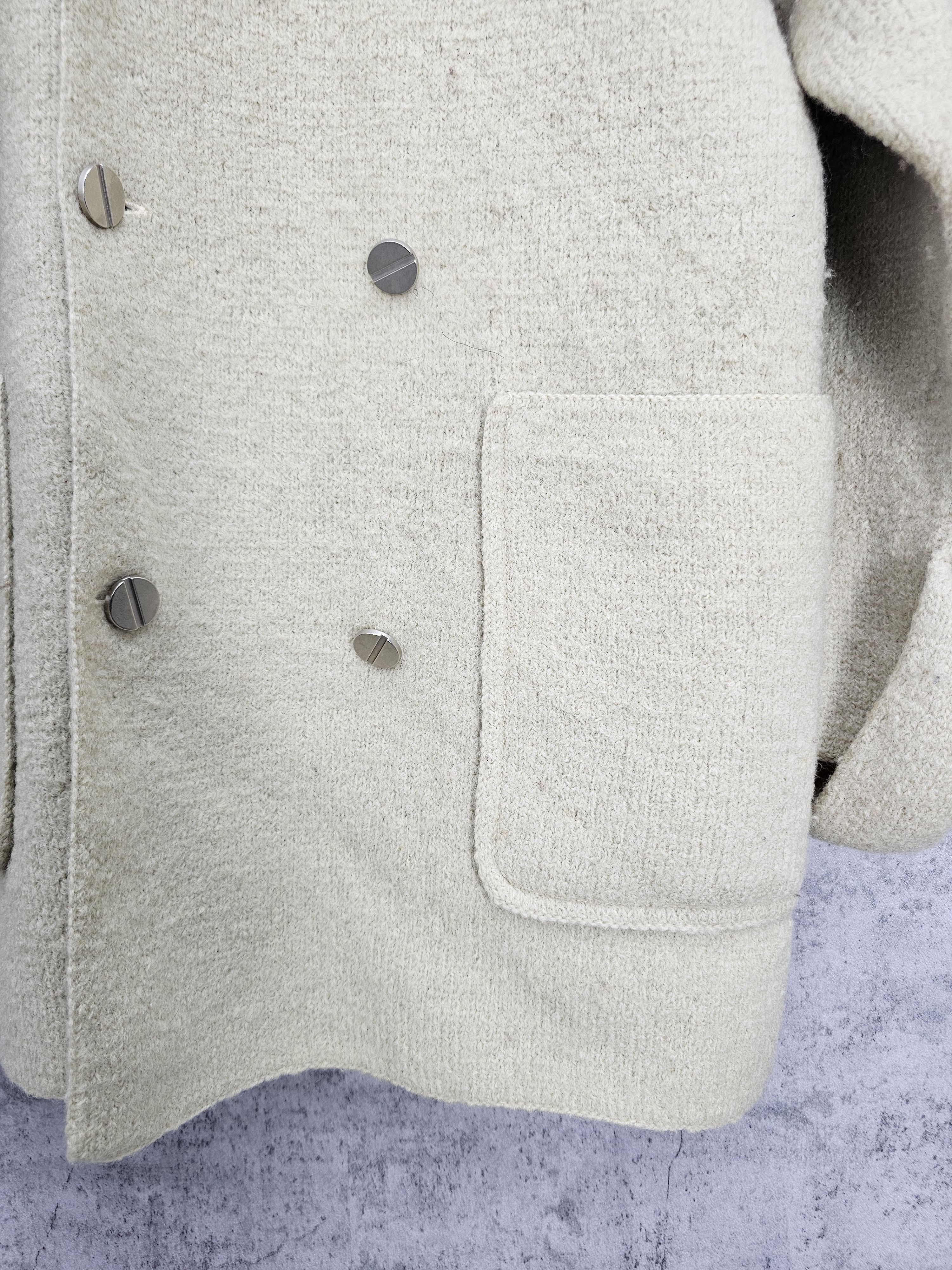 Japanese Brand Y's For Living Yohji Yamamoto Knit Wool Coat Jacket J0080 Size US M / EU 48-50 / 2 - 10 Thumbnail