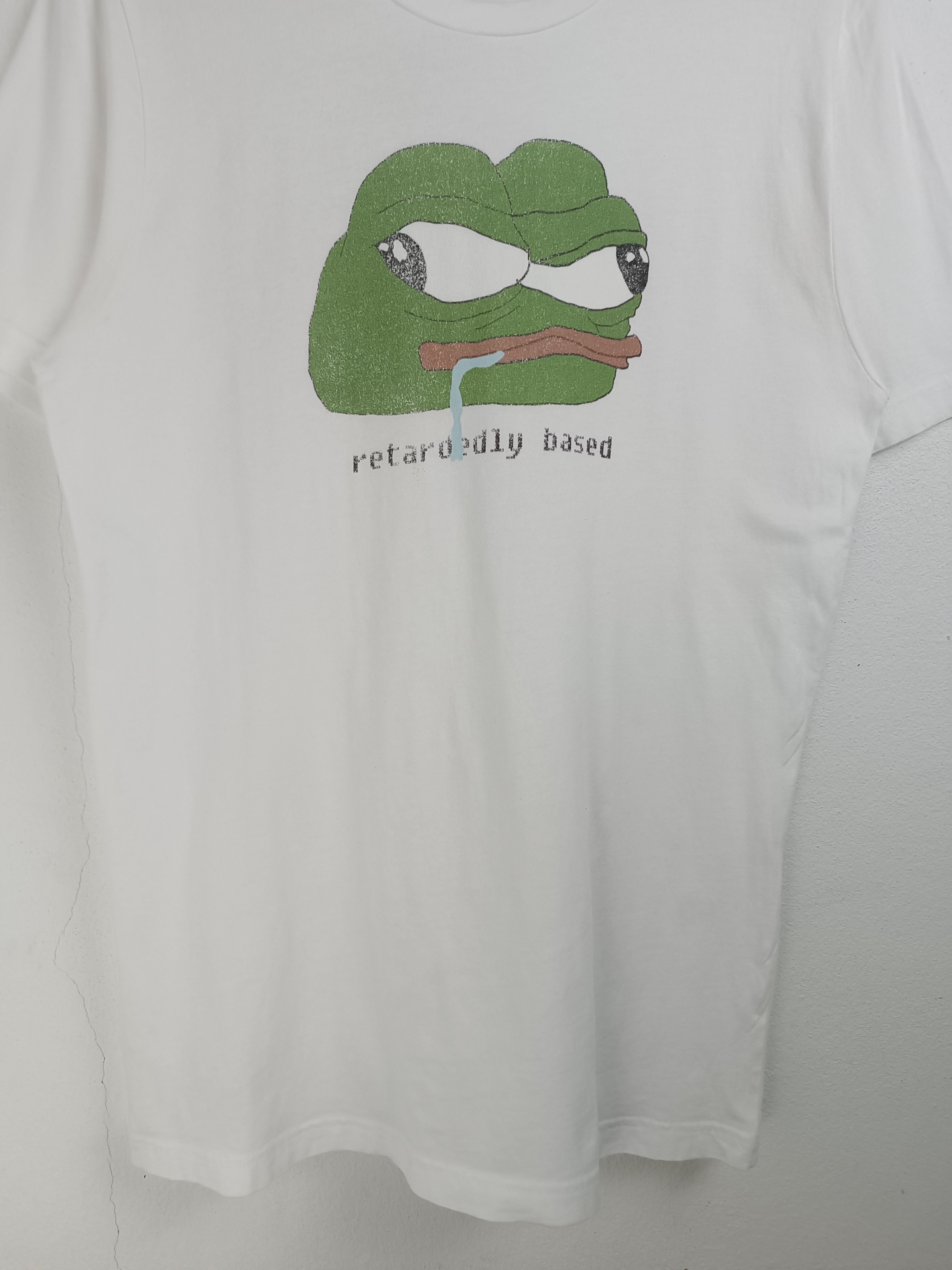 Other VINTAGE RETARDEDLY BASED PEPE FROG MEME FUNNY TEE Size US M / EU 48-50 / 2 - 7 Thumbnail