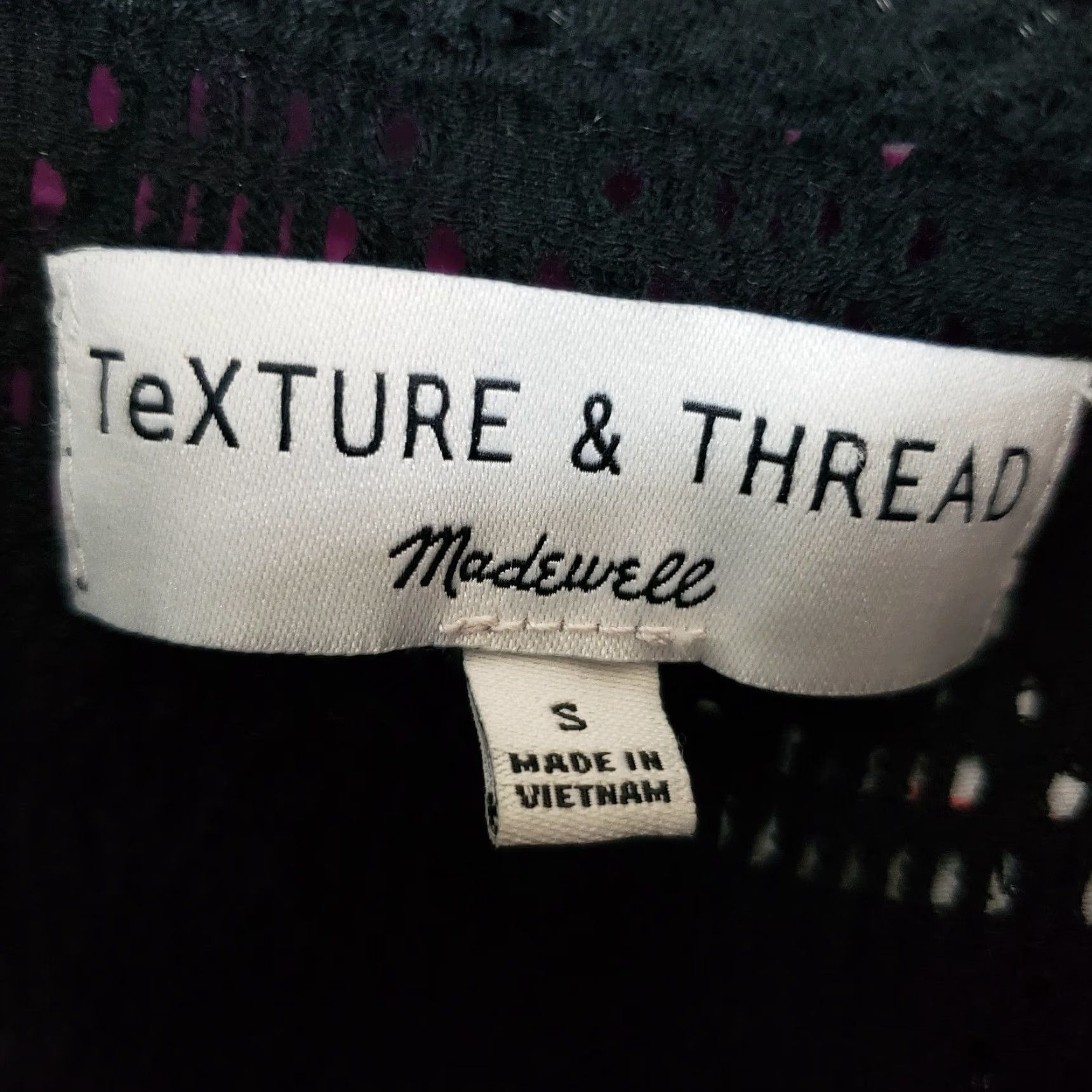 Madewell Madewell Texture & Thread Womens T-Shirt in Geo Eyelet Tie Front Tee Sz S Black Size S / US 4 / IT 40 - 5 Thumbnail