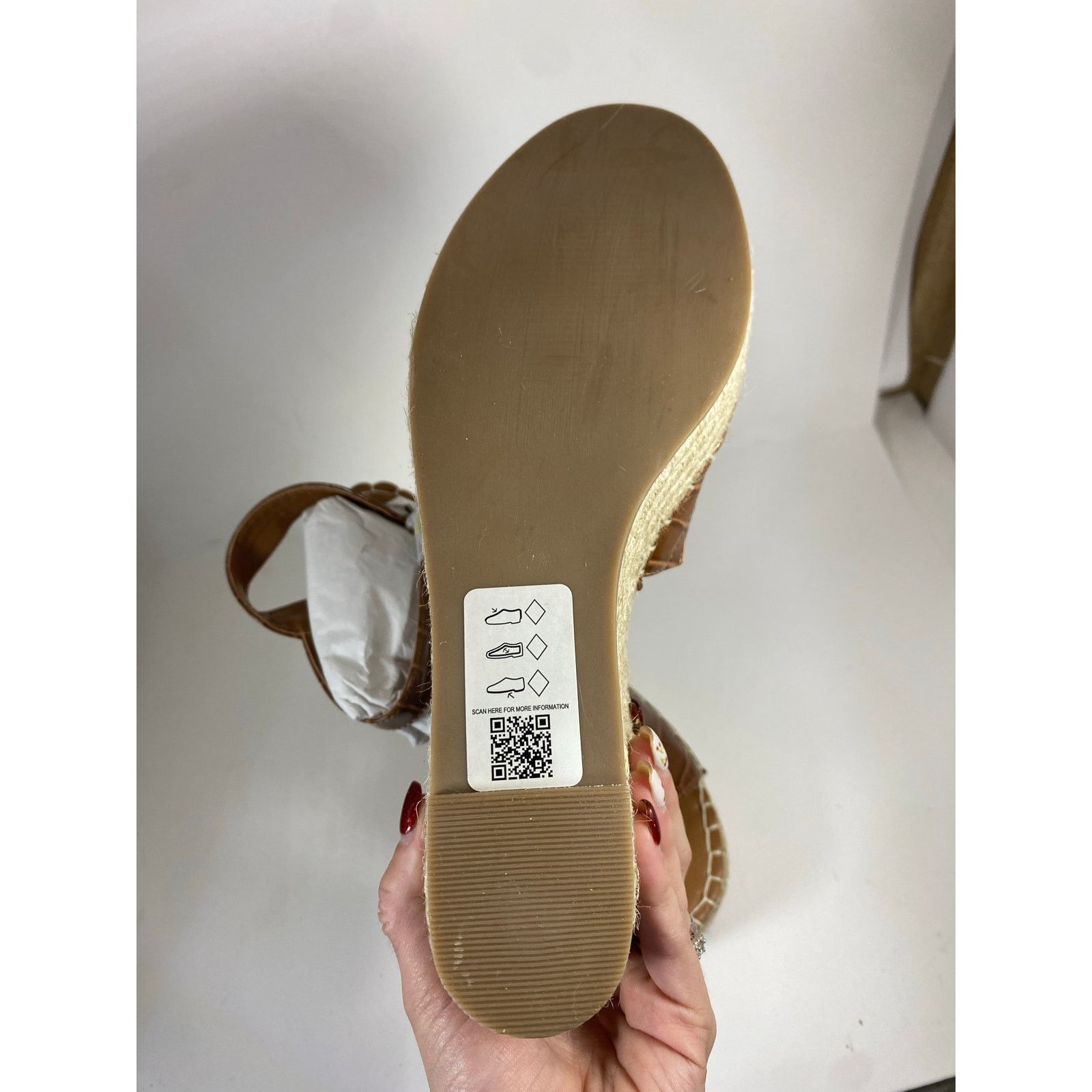 Asos ASOS Tanya Espadrille Brown Wedges W9 Size US 9 / IT 39 - 3 Thumbnail