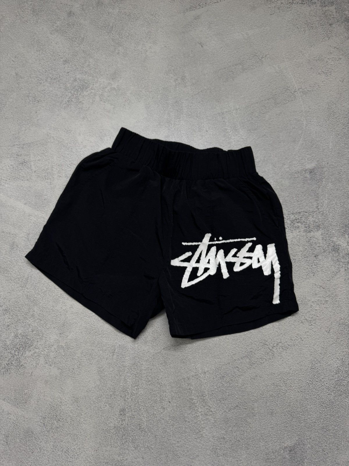 Stussy Vintage Y2k Stussy Big Logo Nylon Shorts Size 27" / US 4 / IT 40 - 3 Thumbnail
