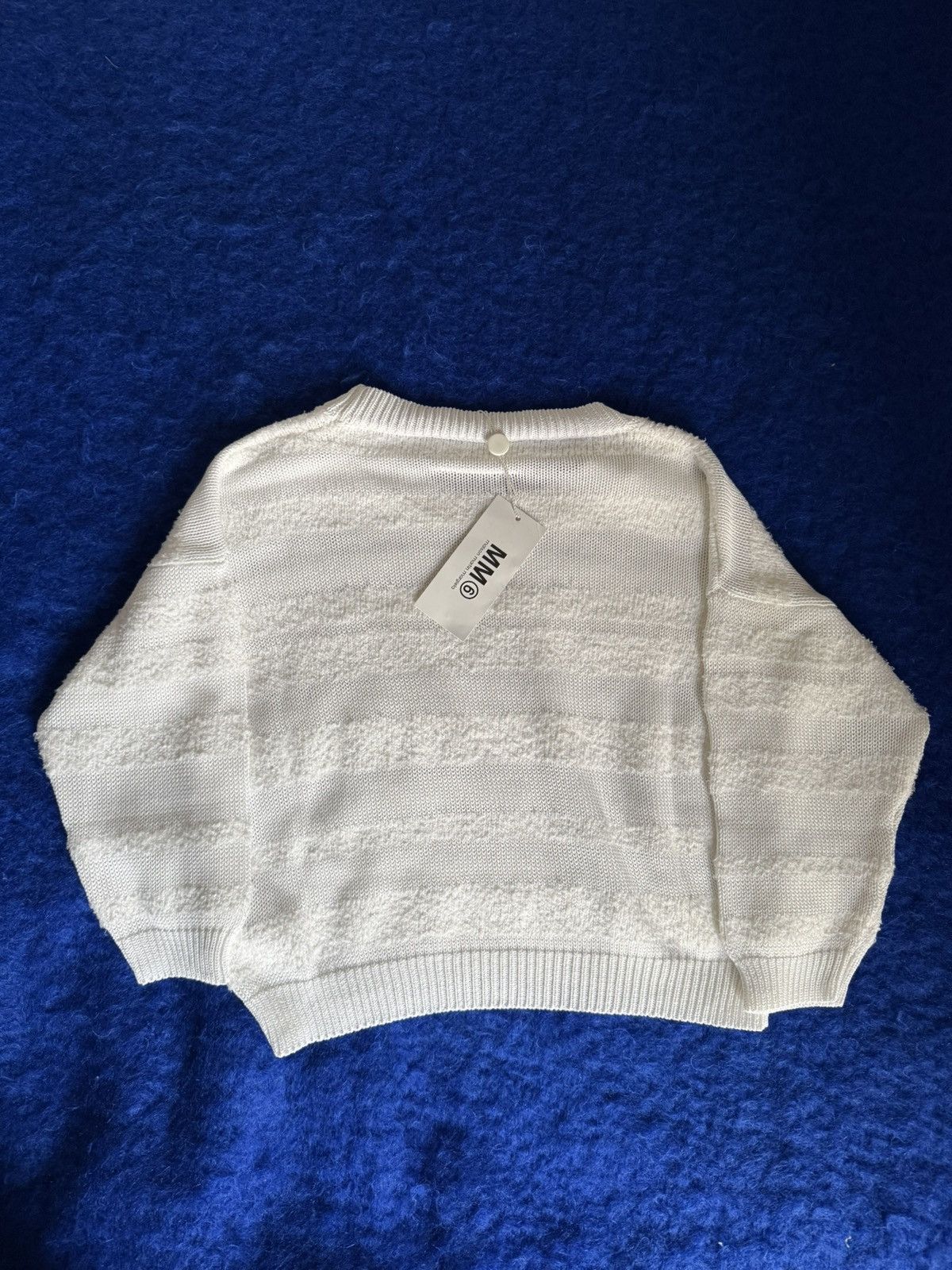 MM6 MM6 Maison Margiela Textured Knit Sweater White Size S Size S / US 4 / IT 40 - 9 Thumbnail