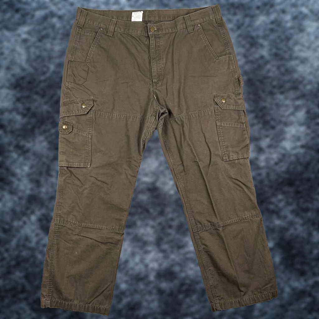 Carhartt Carhartt Ripstop Double Front Knee Cargo Pants 42x30 Relaxed Mens Brown B342 DFE - Excellent Condition Size US 42 / EU 58 - 1 Thumbnail
