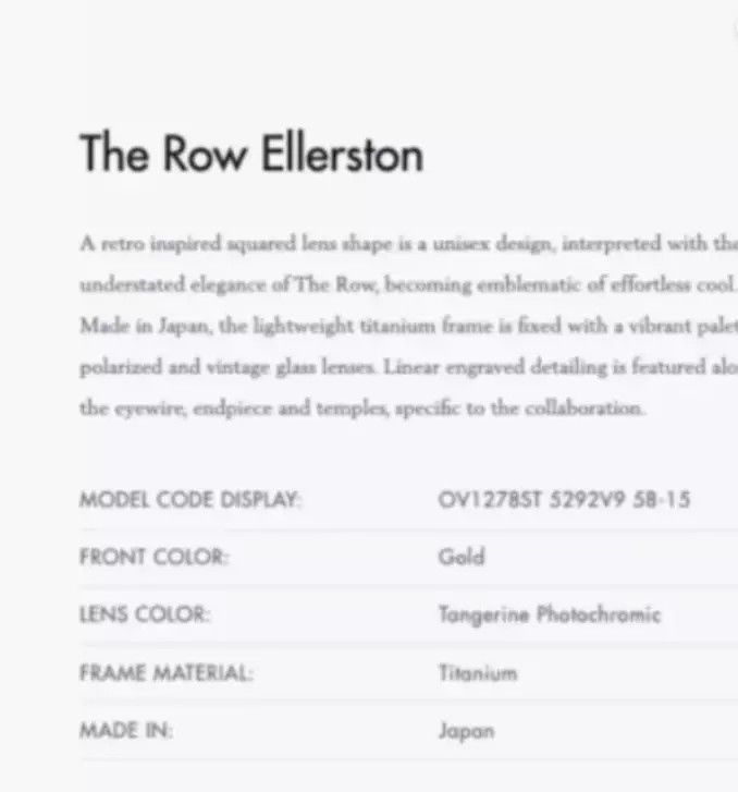 Oliver Peoples Oliver Peoples THE ROW x ELLERSTON G-15 POLAR Sun Size ONE SIZE - 3 Thumbnail