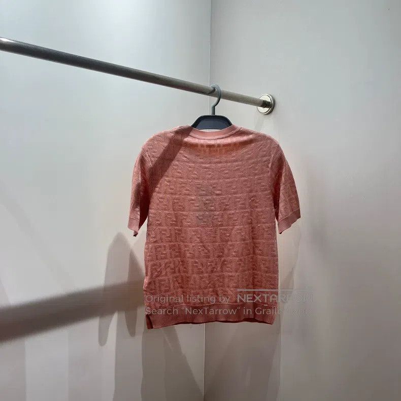 Fendi Fendi Solid Color Double F Printed Short Sleeve Knit Size S / US 4 / IT 40 - 2 Thumbnail
