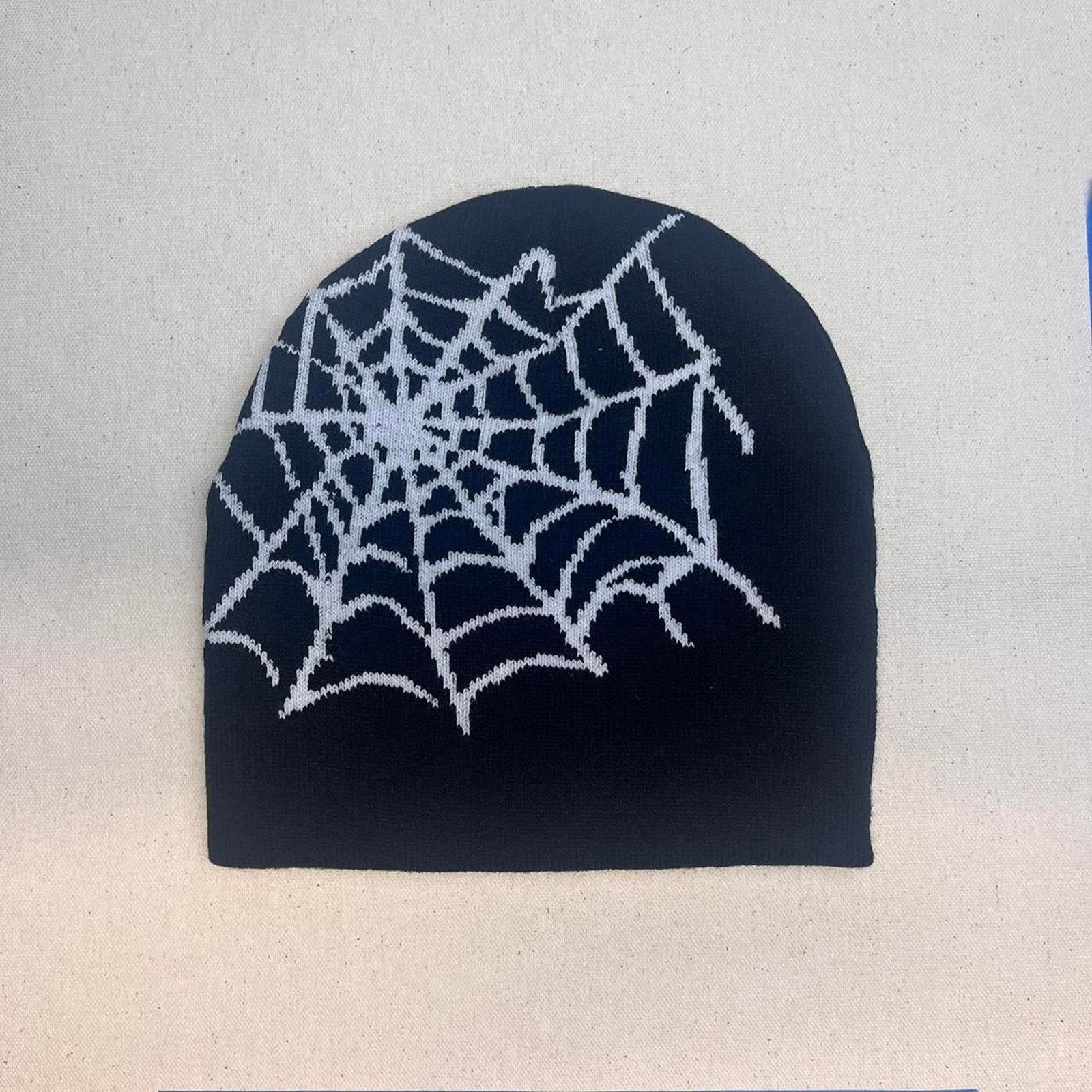 Vintage Y2k 2000s grunge gothic spiderweb beanie Size ONE SIZE - 4 Thumbnail