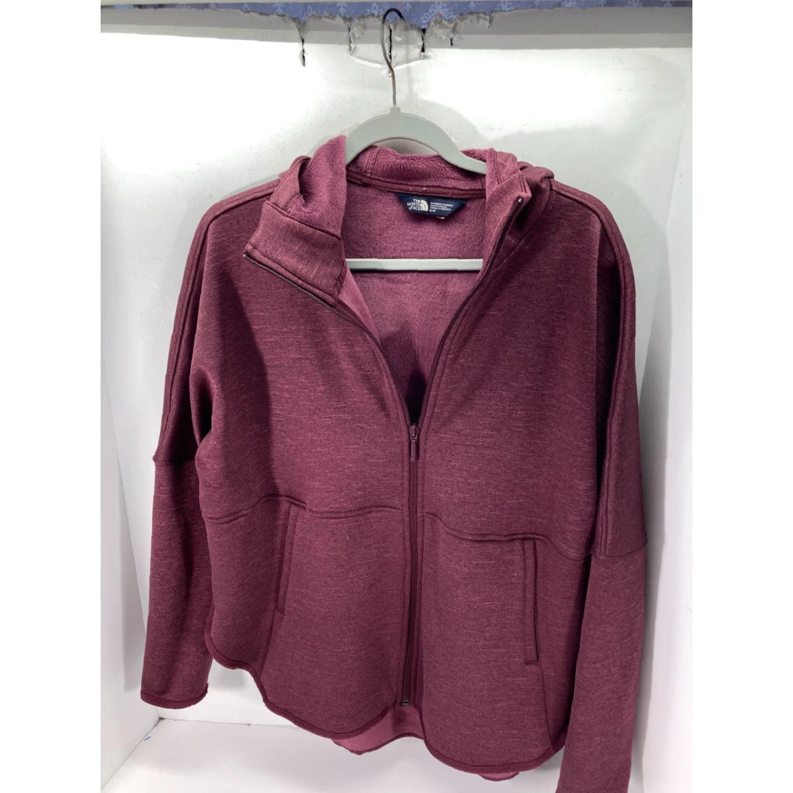 The North Face The North Face Hooded Sweatshirt Jacket Womens M Maroon Full Zip Cozy Slacker Size M / US 6-8 / IT 42-44 - 3 Thumbnail
